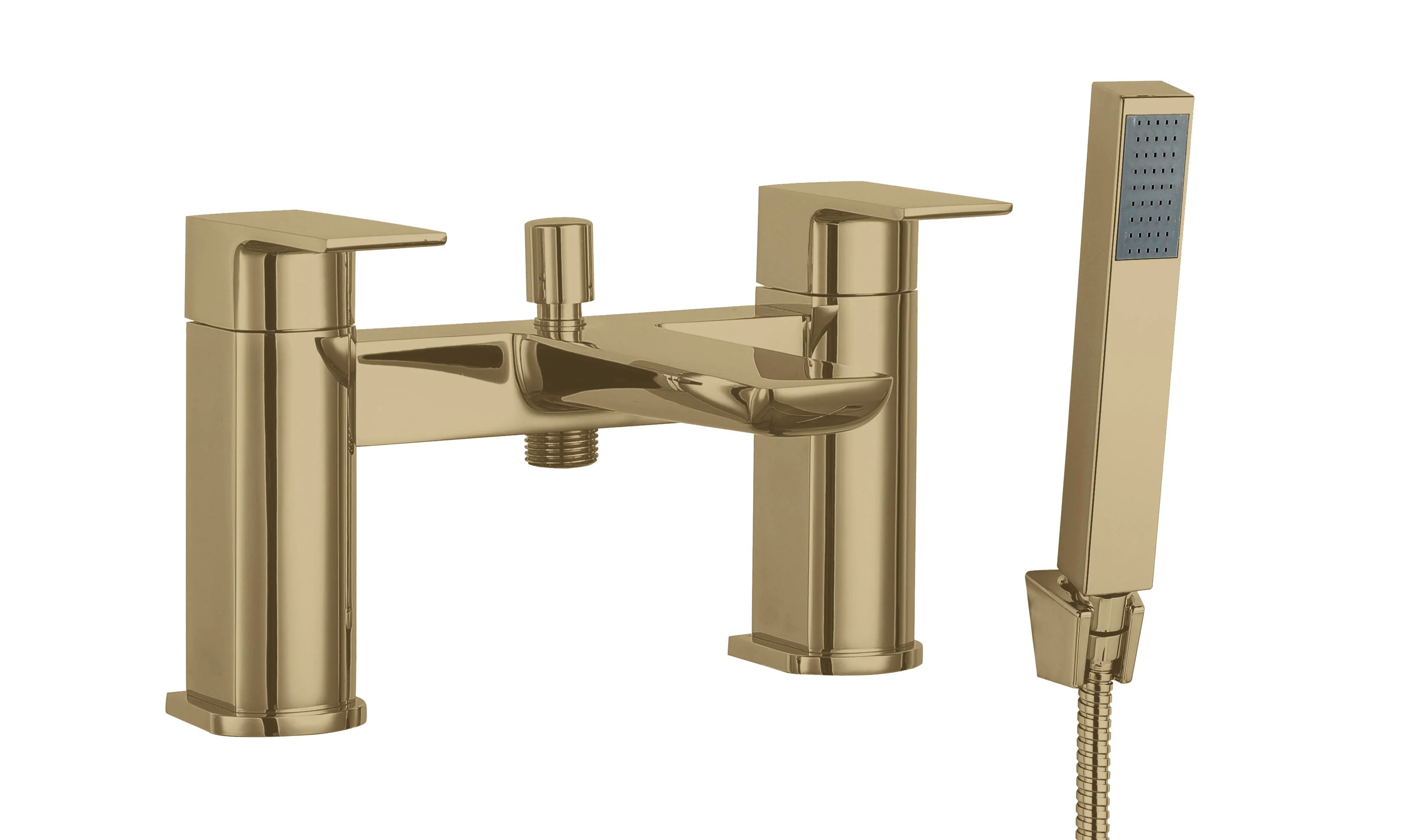 Balterley Contemporary Square Dual Lever Deck Mounted Bath Shower Mixer Tap with 1/4 Turn Ceramic Disc, 136 × 230 × 147mm, Chrome - Image 4