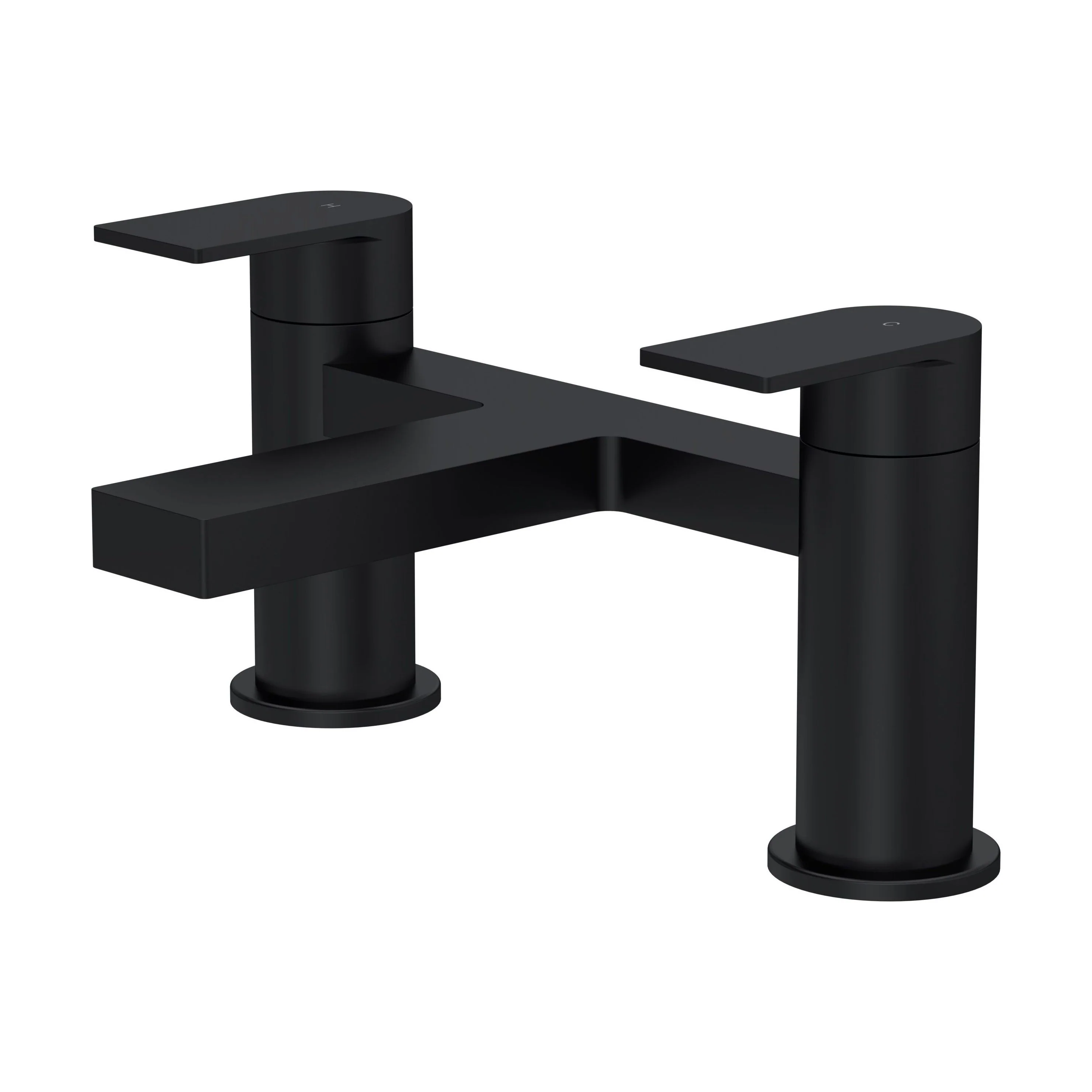 Contemporary Deck Mounted Bath Filler Tap - Matt Black - Balterley