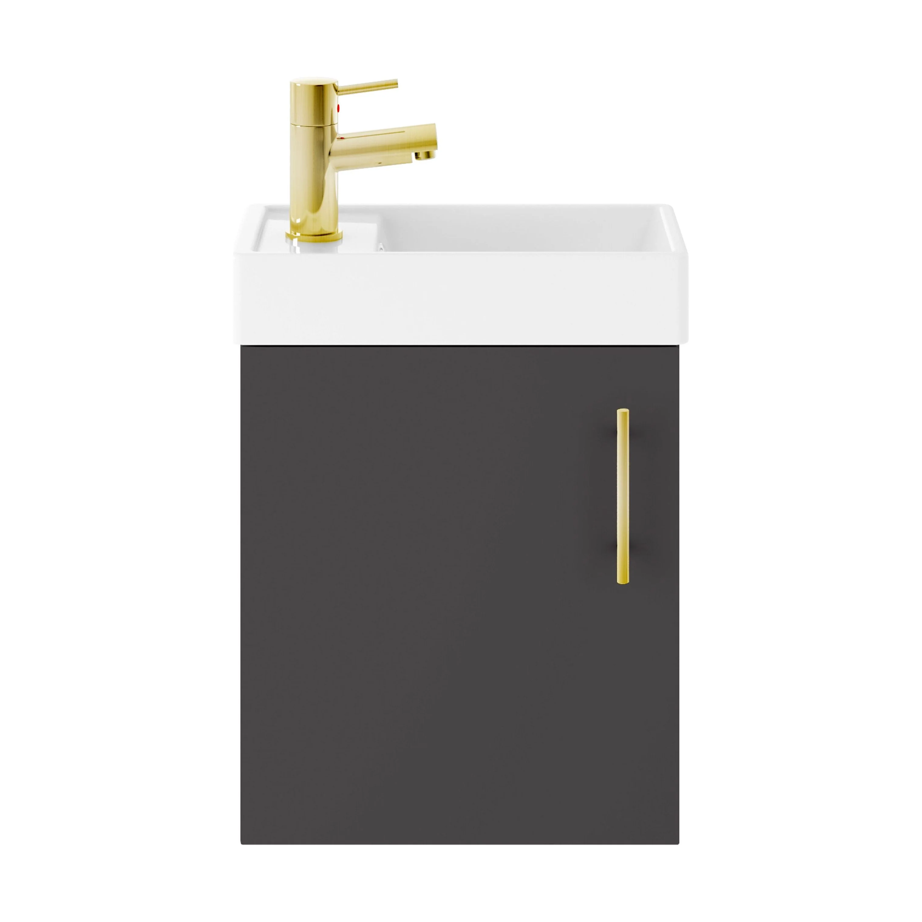 Freehay Compact Cloakroom Vanity Basin Unit, 400mm - Choice of Mount Type, Colour and Handle Finish - Image 140