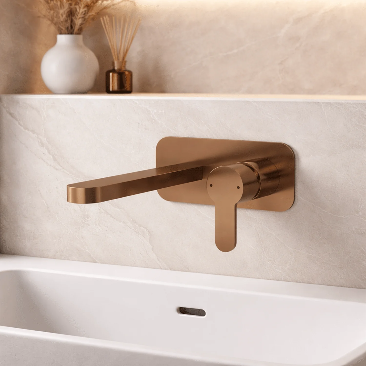 Consall Round Wall Mounted Basin Tap - Choice of Finish