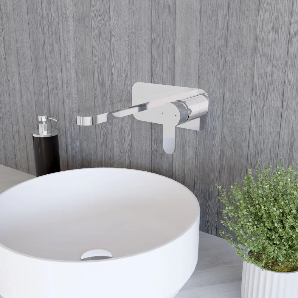 Consall Round Wall Mounted Basin Tap - Choice of Finish - Image 17
