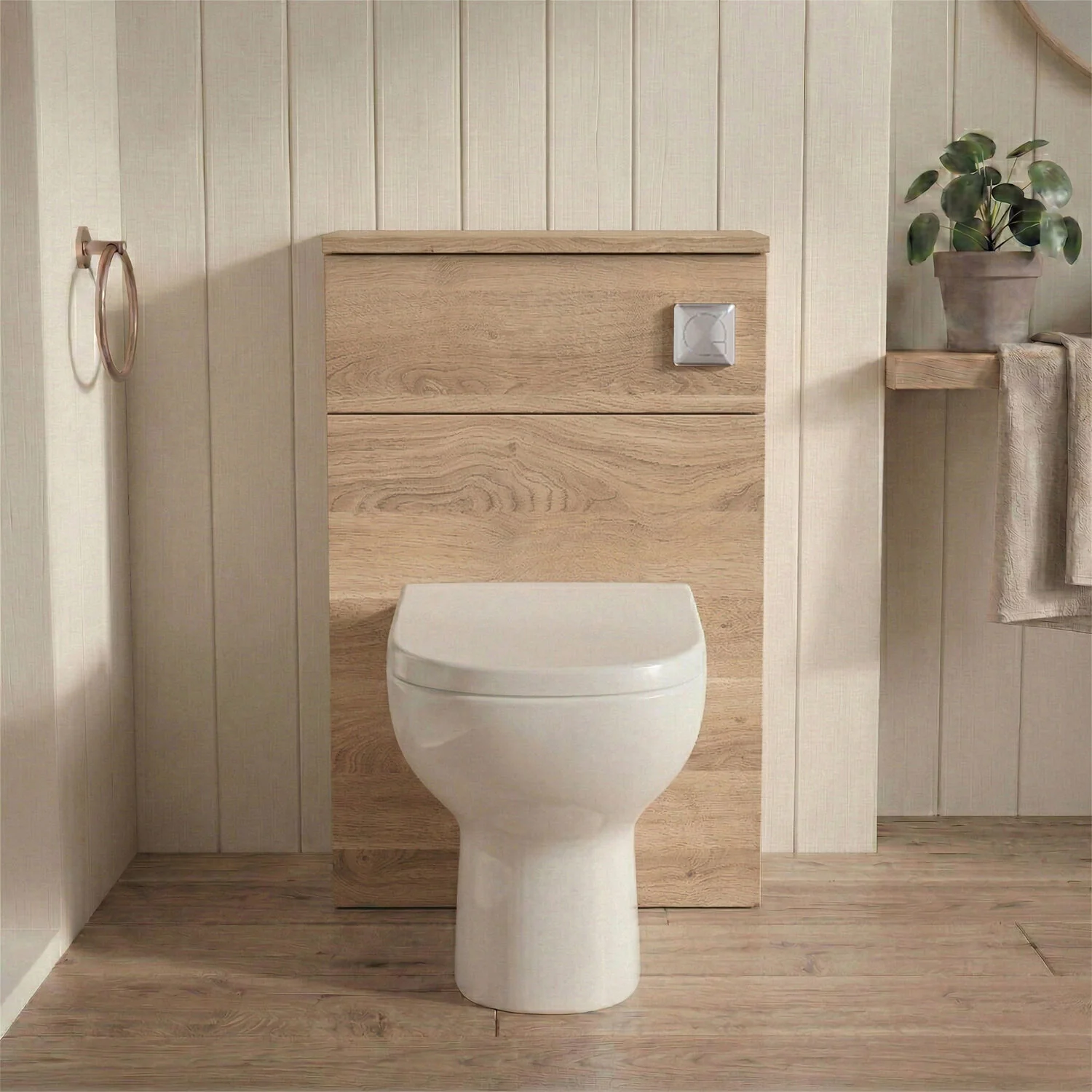 Bramshall 500mm Floor-Standing Contemporary Compact WC Toilet Unit - Image 4