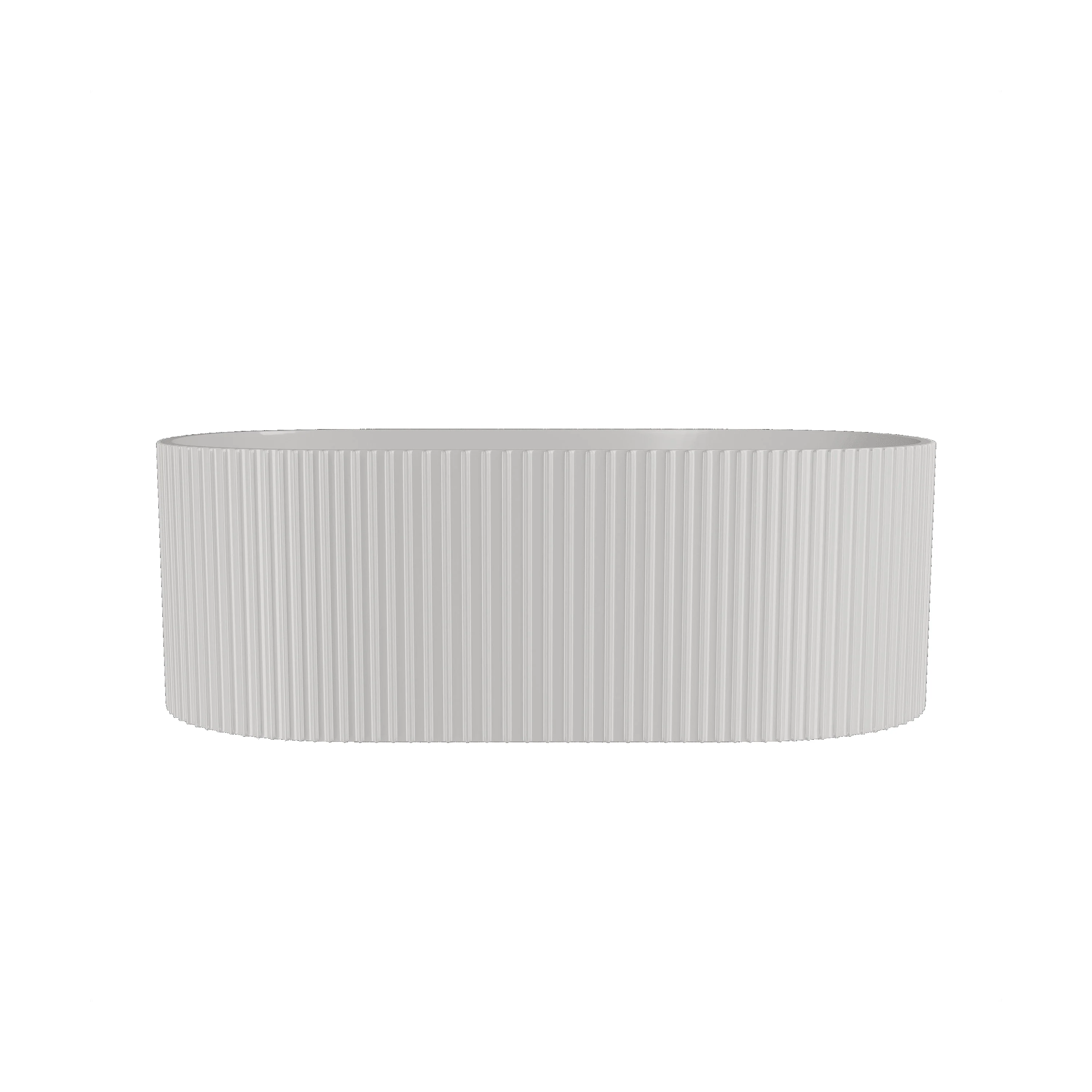 Contemporary Curved Freestanding Bath, Modern Ribbed Design - Choice of Size - Image 10