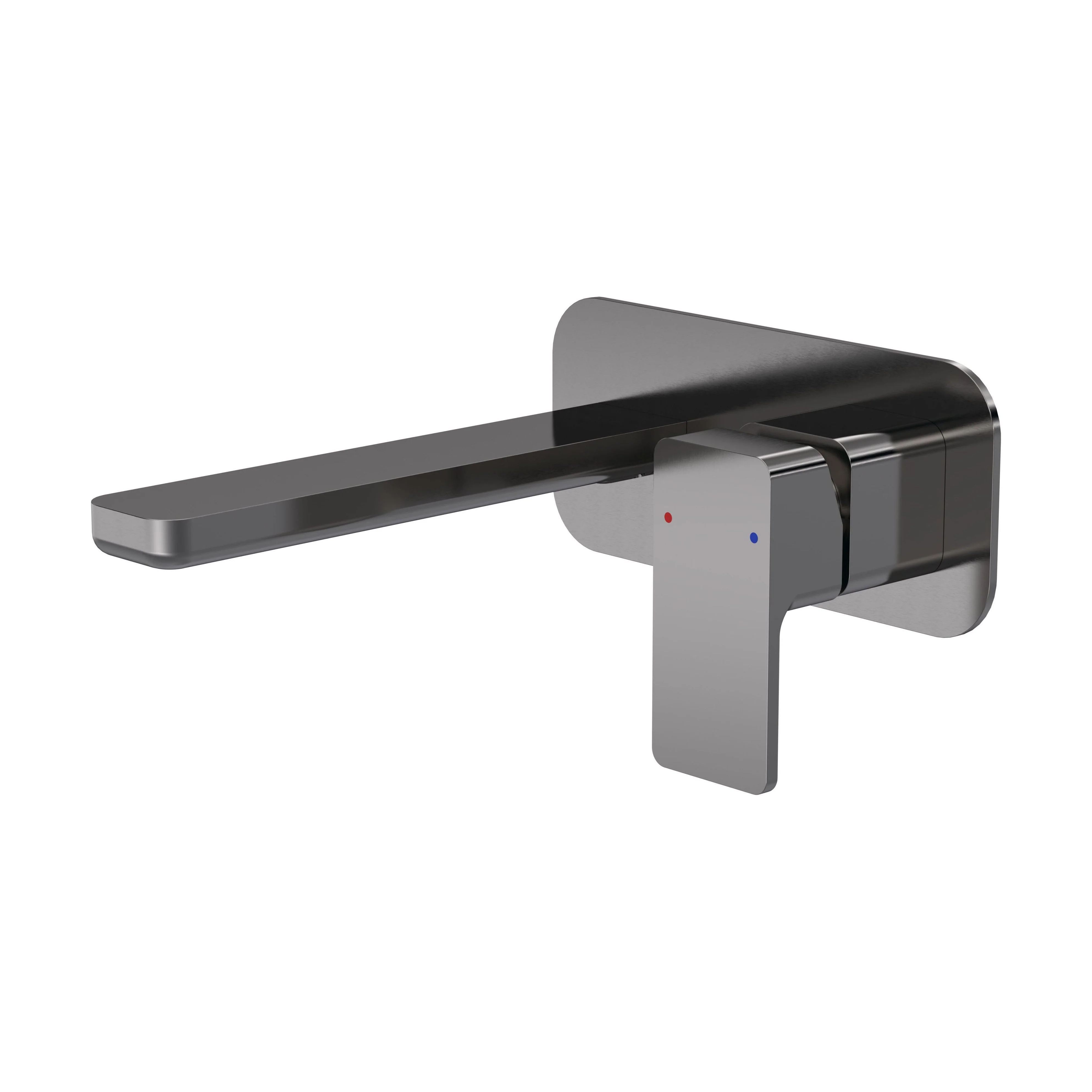 Swinscoe Contemporary Square Wall Mounted 2 Tap Hole Basin Mixer Tap - Choice of Finish - Image 3