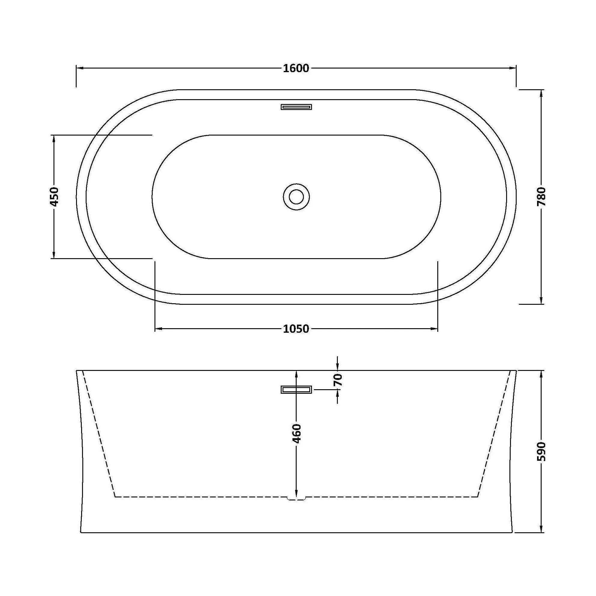 Contemporary White Curved Freestanding Bath - Choice of Size - Image 10