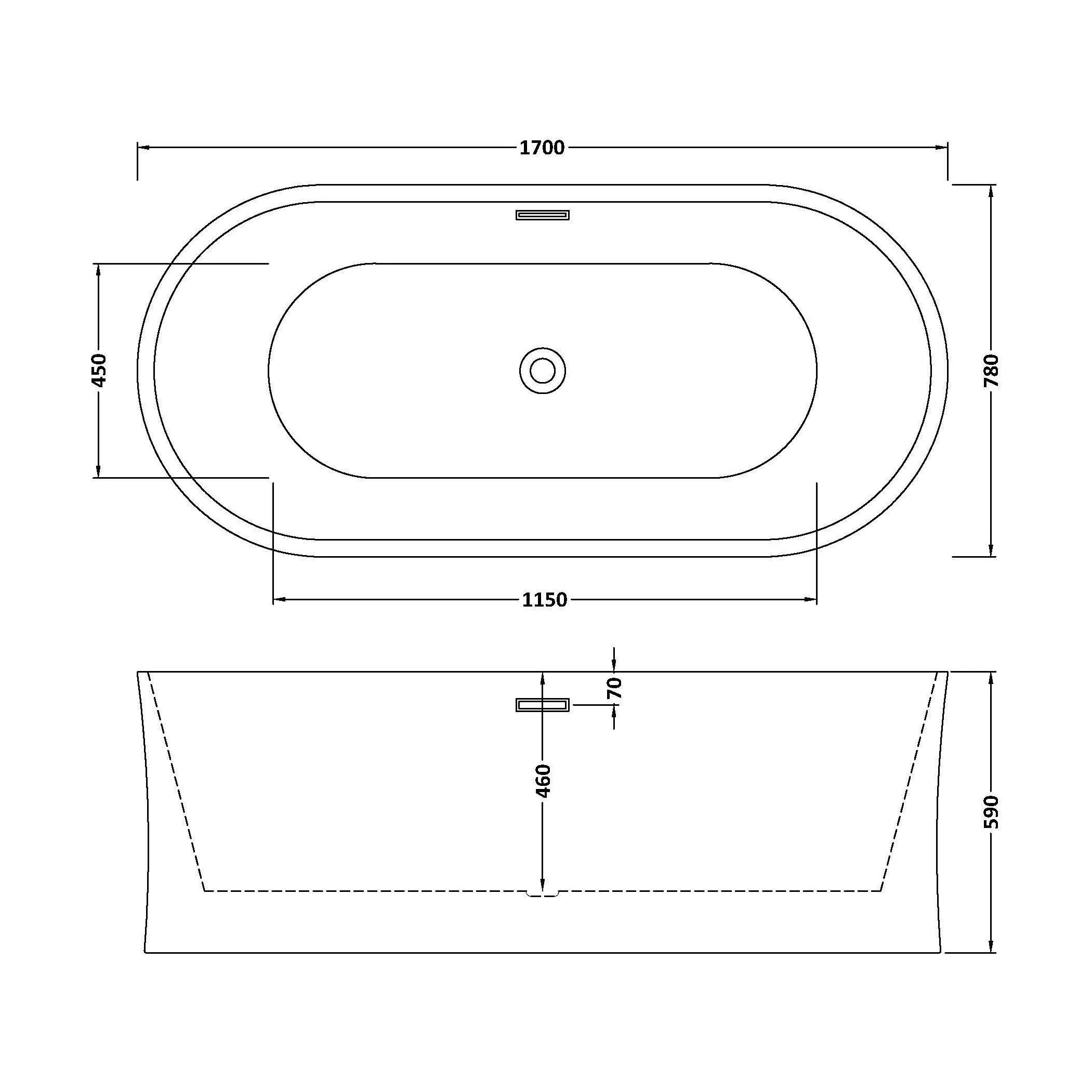 Contemporary White Curved Freestanding Bath - Choice of Size - Image 11