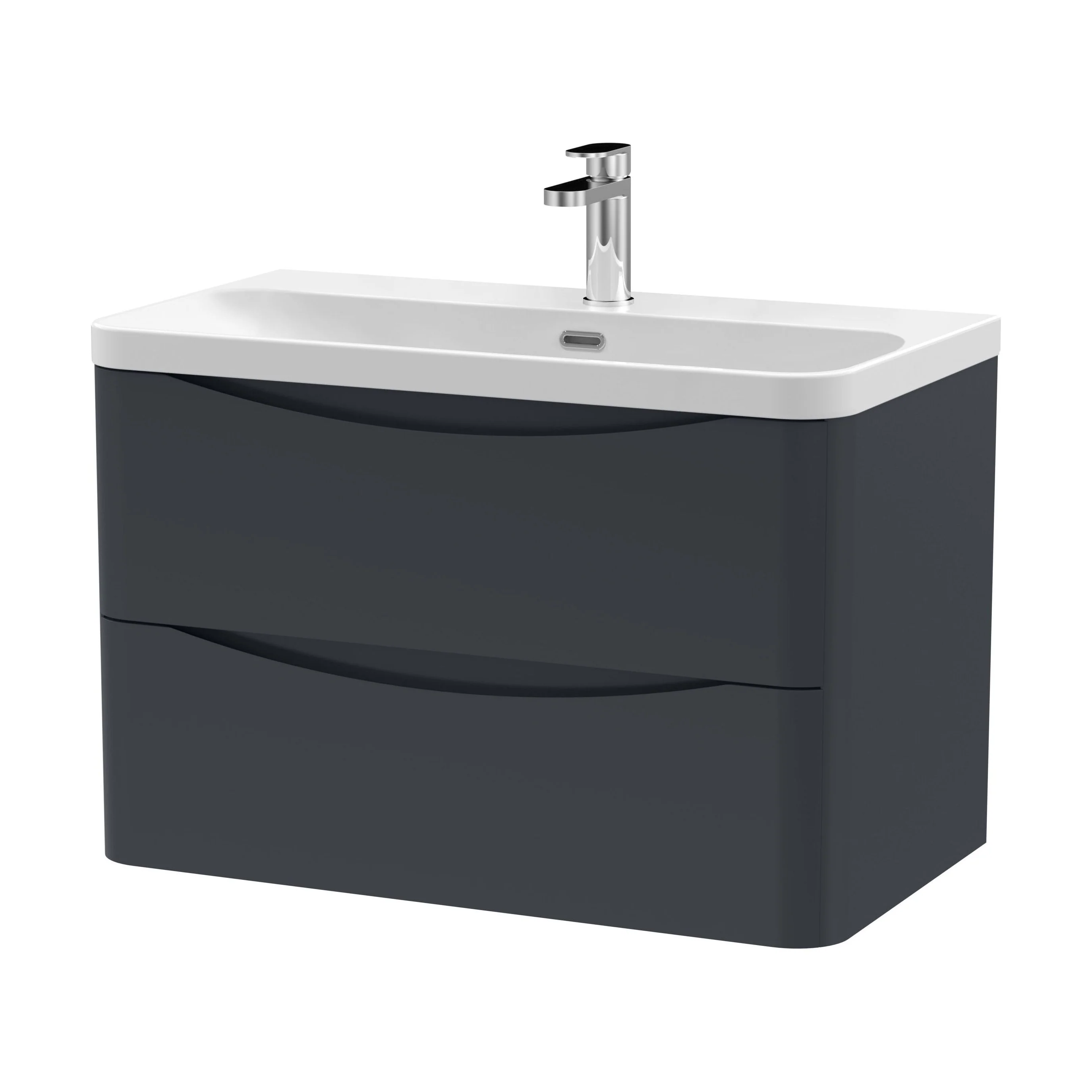 Dunwood Contemporary Wall Hung 2 Drawer Vanity Basin Unit, Choice of Size and Colour - Image 31