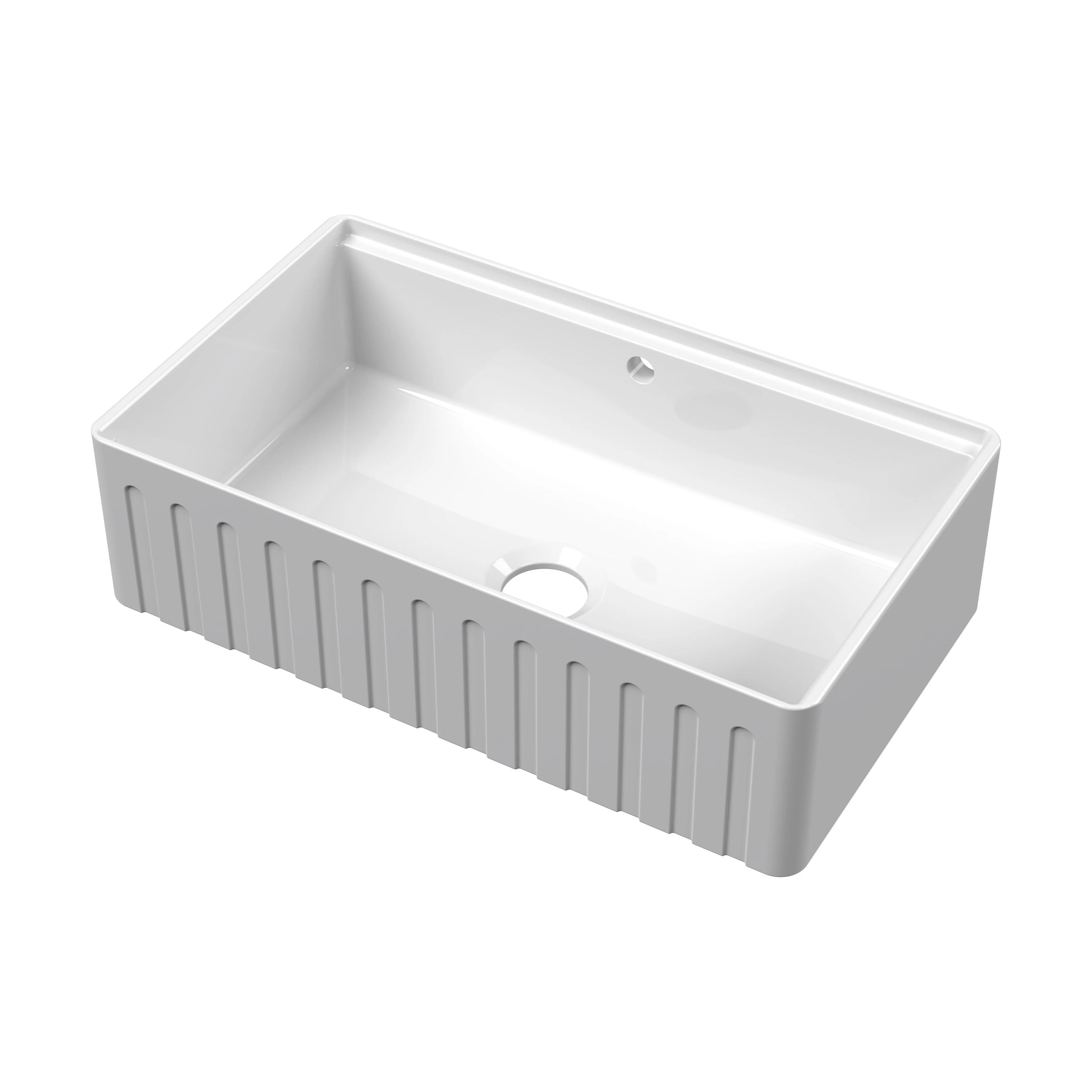 Fireclay Ceramic Kitchen Sink with Ledge - Choice of Design and Style - Image 16