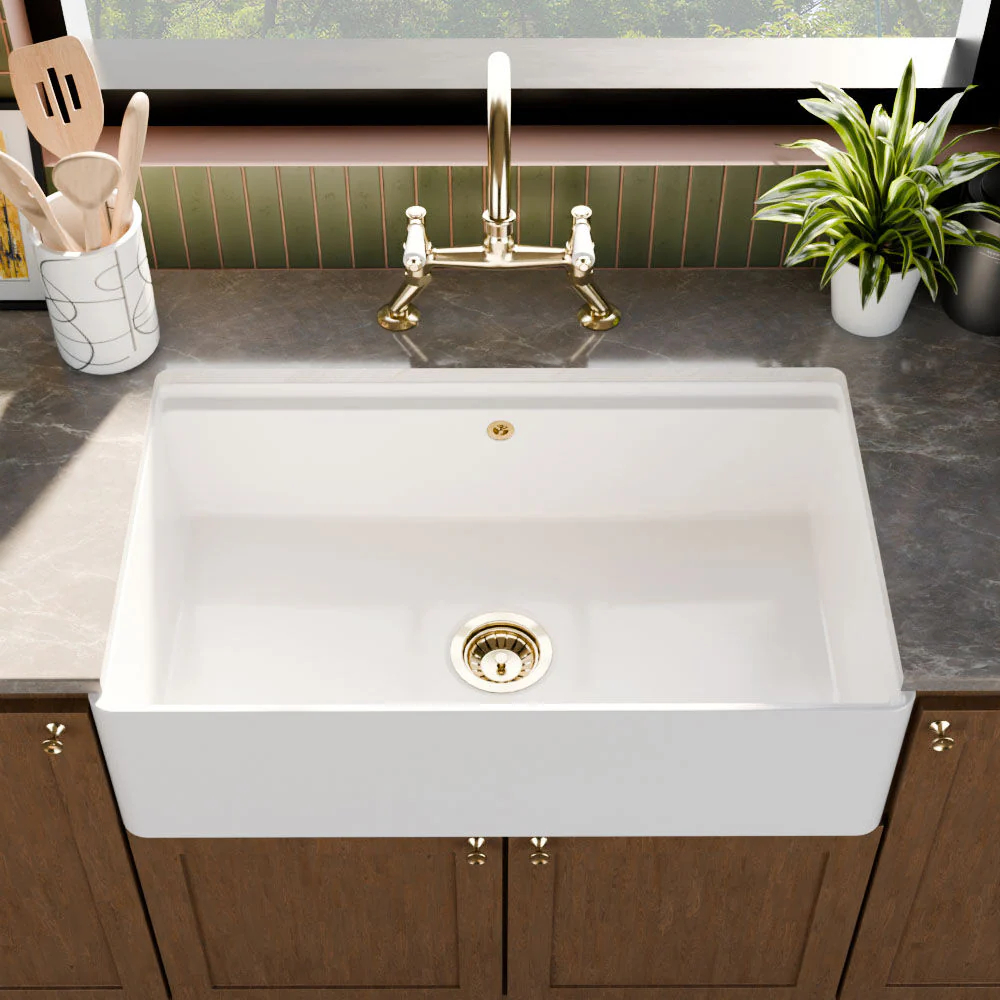 Fireclay Ceramic Kitchen Sink with Ledge - Choice of Design and Style - Image 8