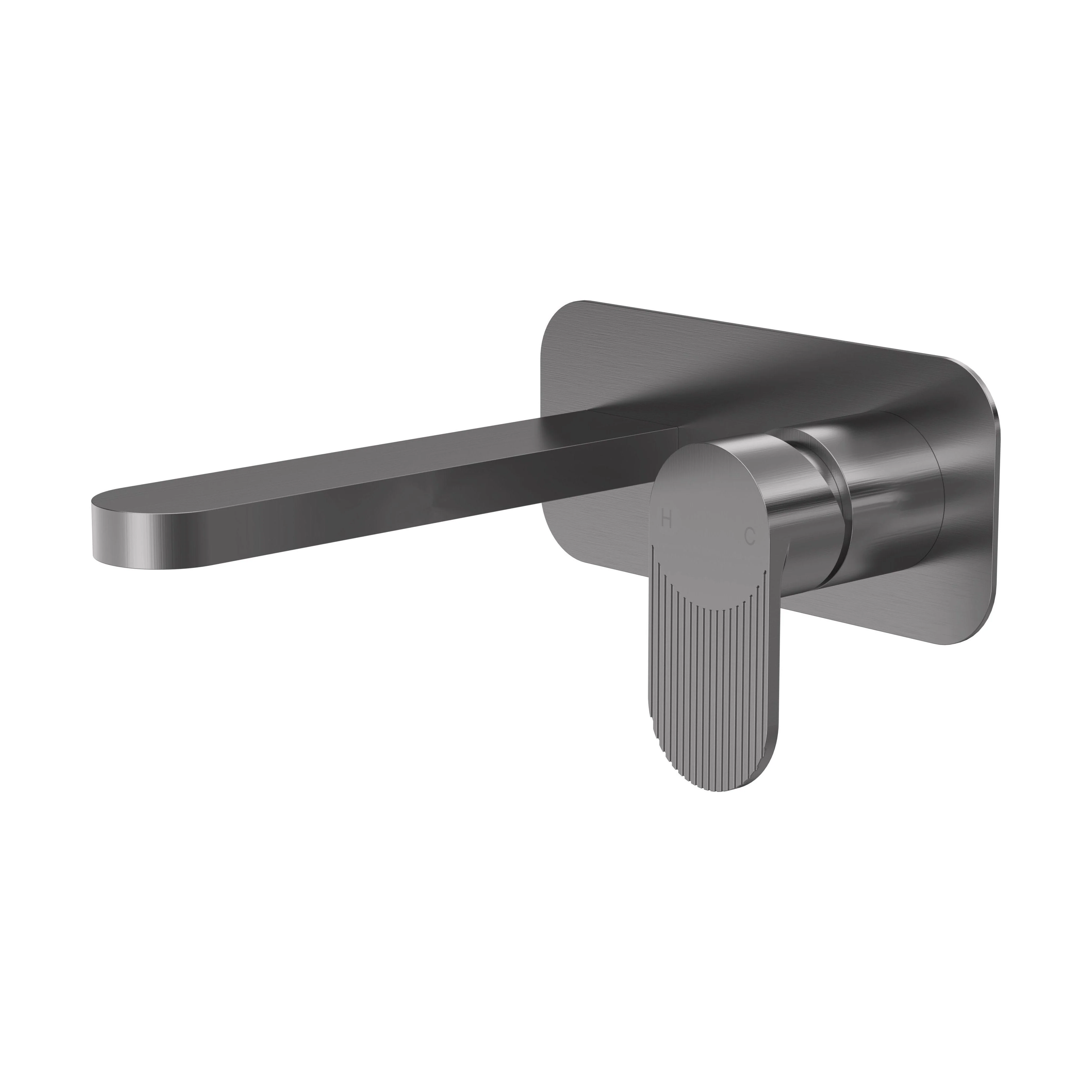Fluted 2TH W/M Basin Mixer with Plate