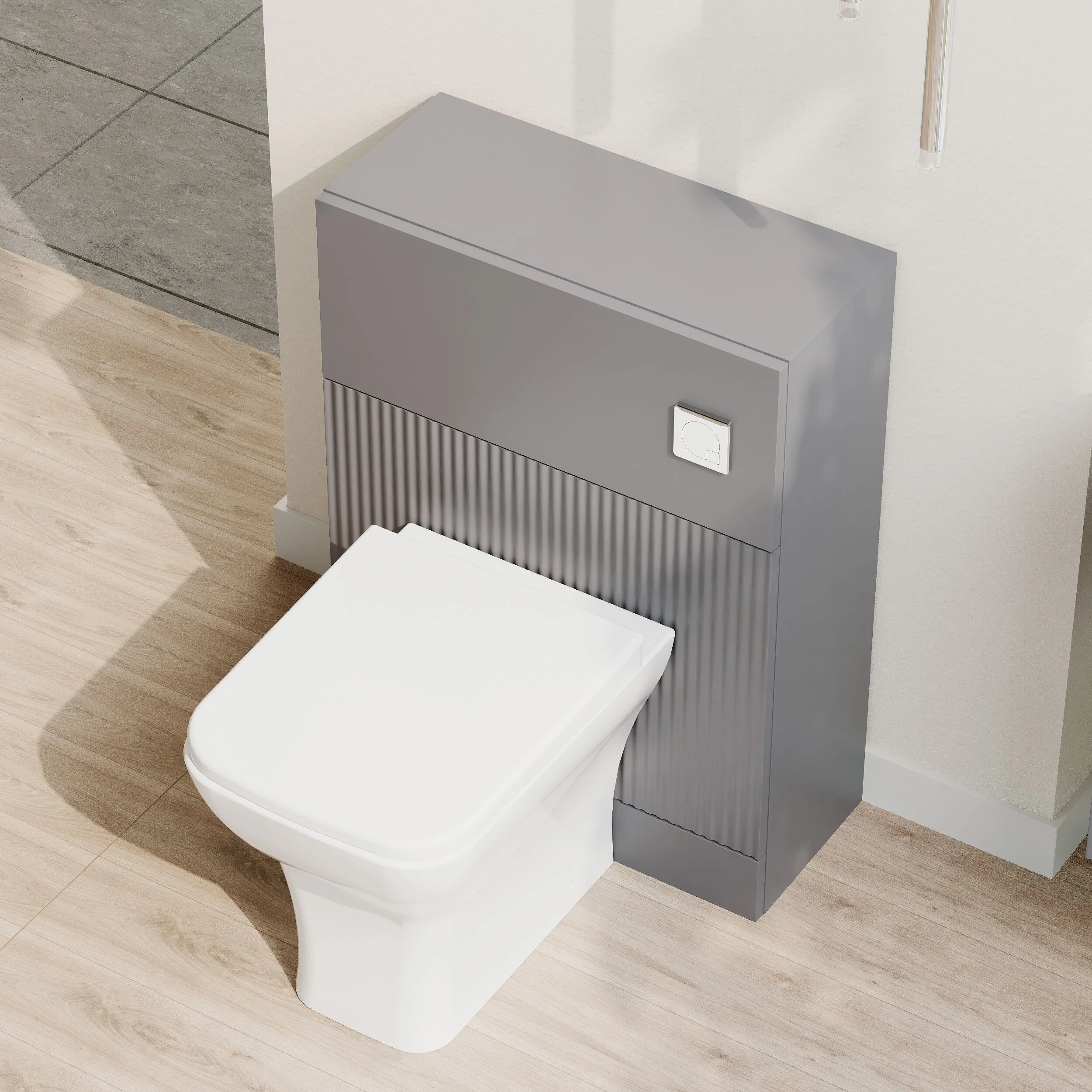 Balterley Tixall Fluted Front Floor Standing WC Unit, 500mm, Choice of Colour - Image 13