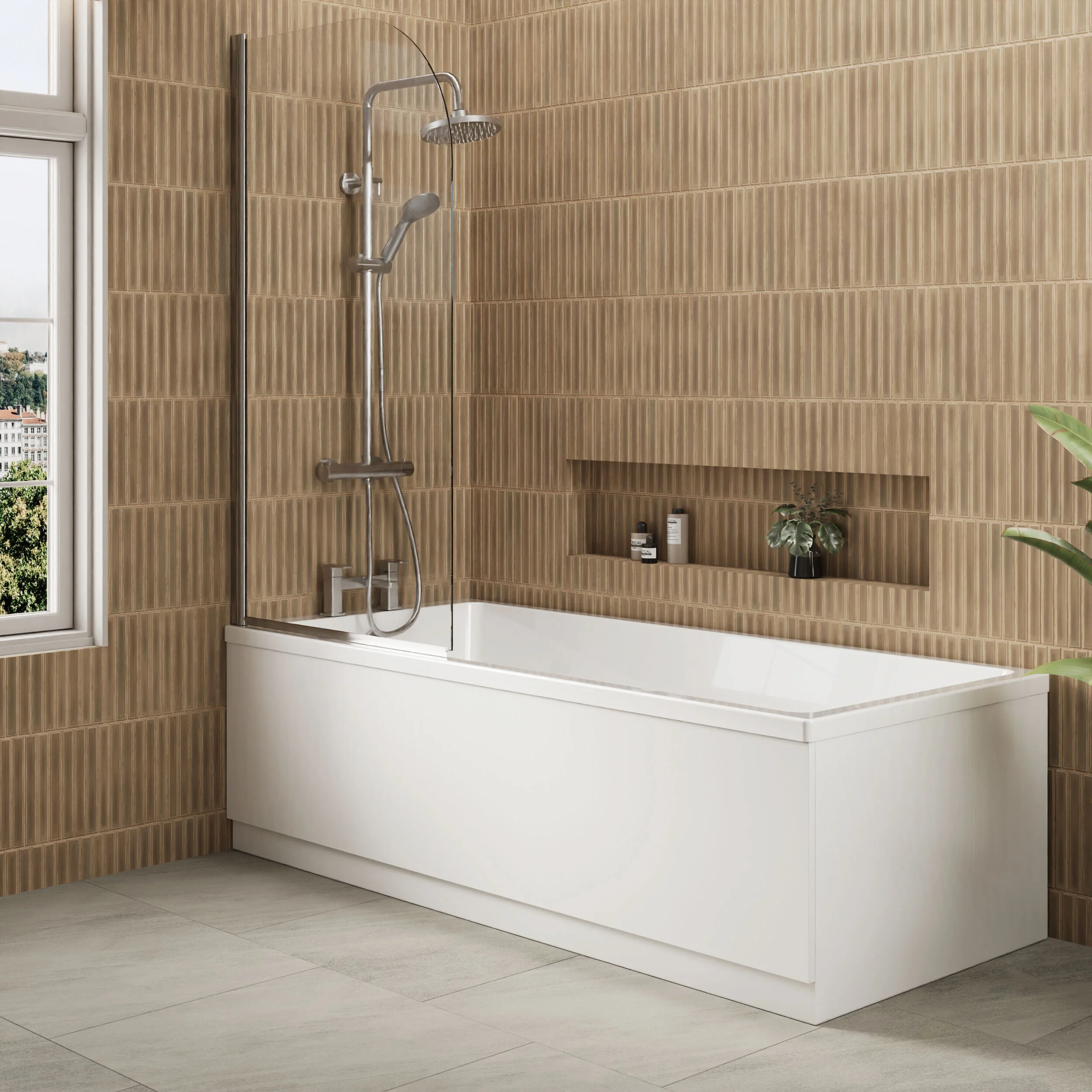 Gloss White MDF Bath Front Panel with Plinth - Choice of Size - Image 12