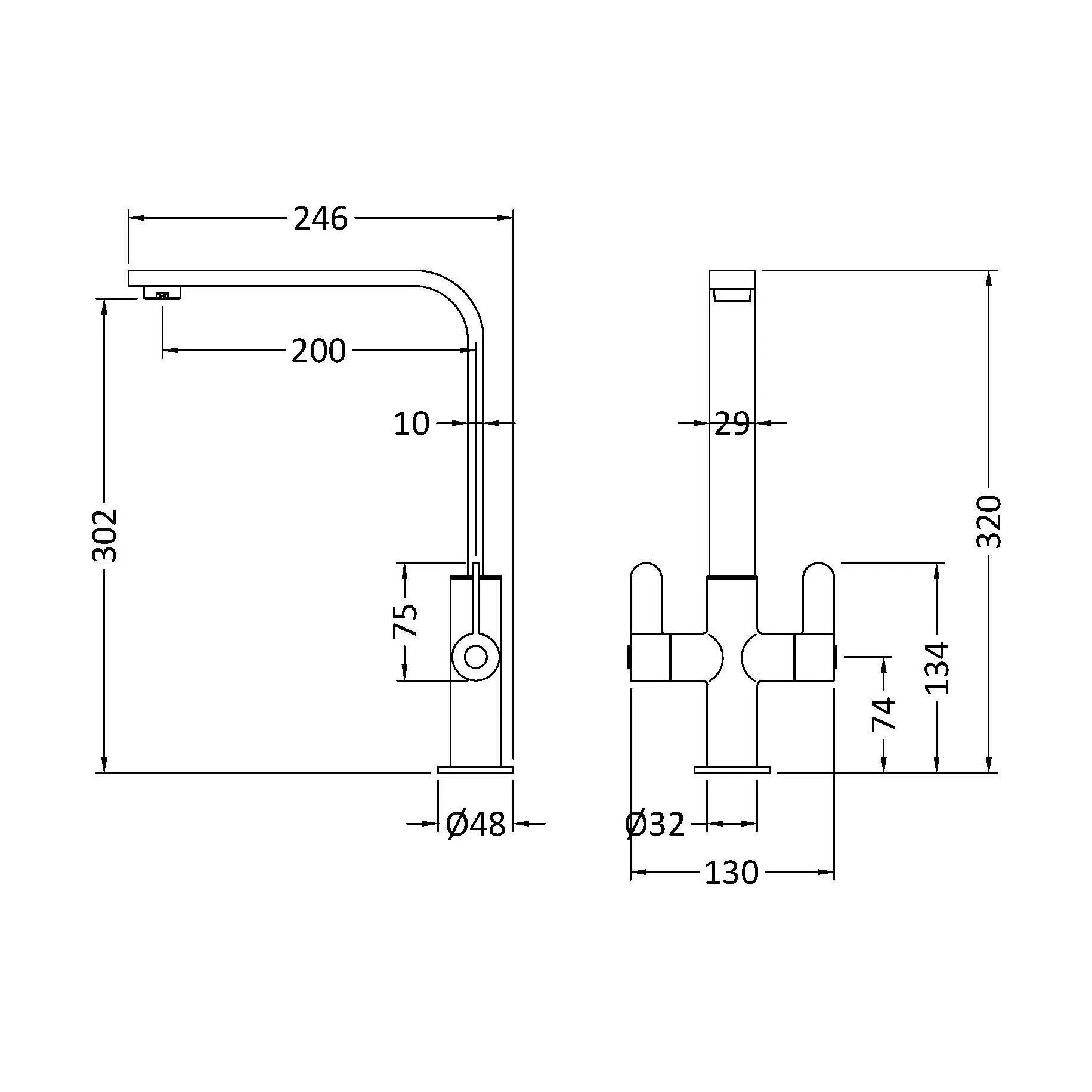 Ipstones Kitchen Mono Mixer Tap - Single or Dual Lever, Choice of Colour - Image 45