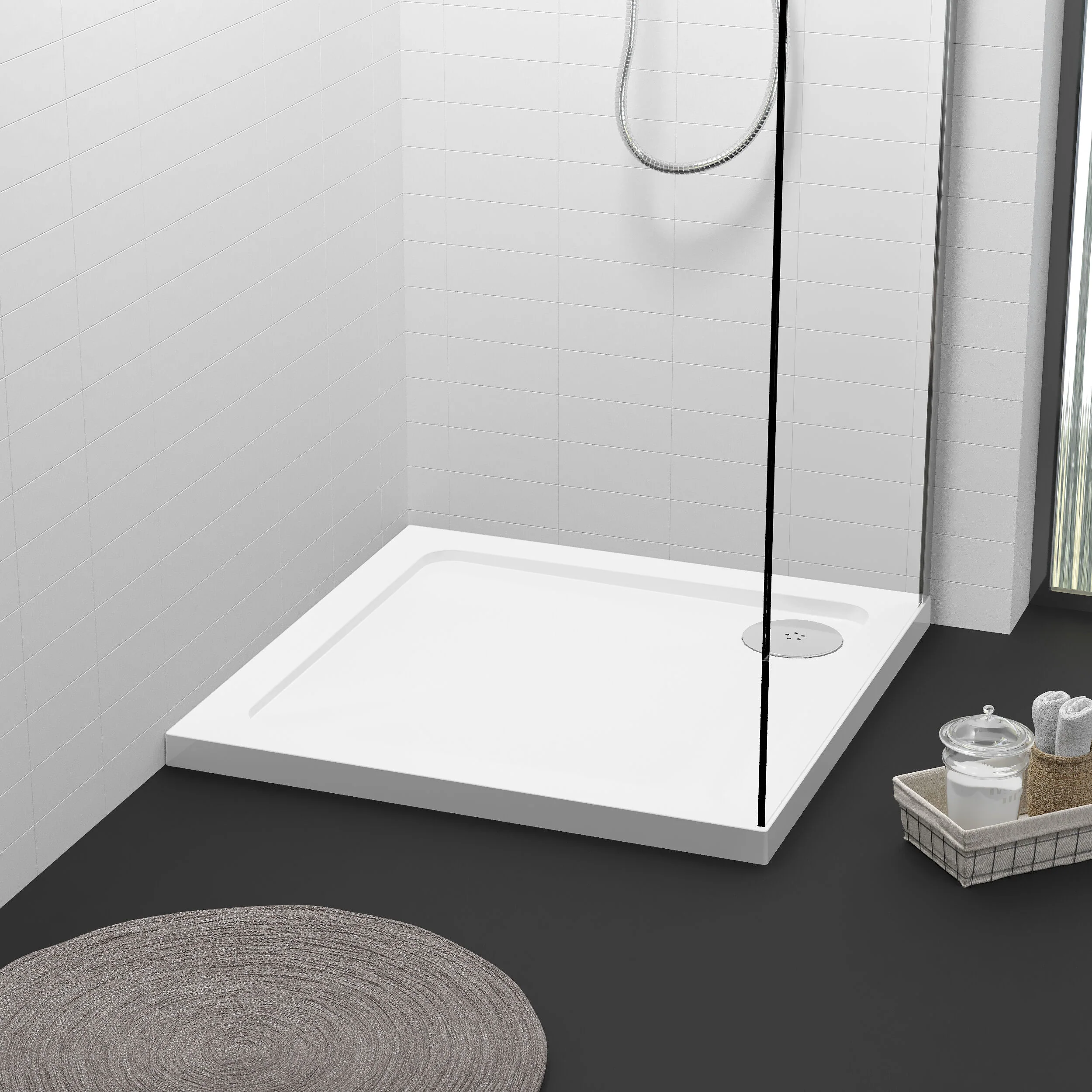 Balterley Shower Tray Modern Square, 40mm Profile - Choice of Size and Colour - Image 4