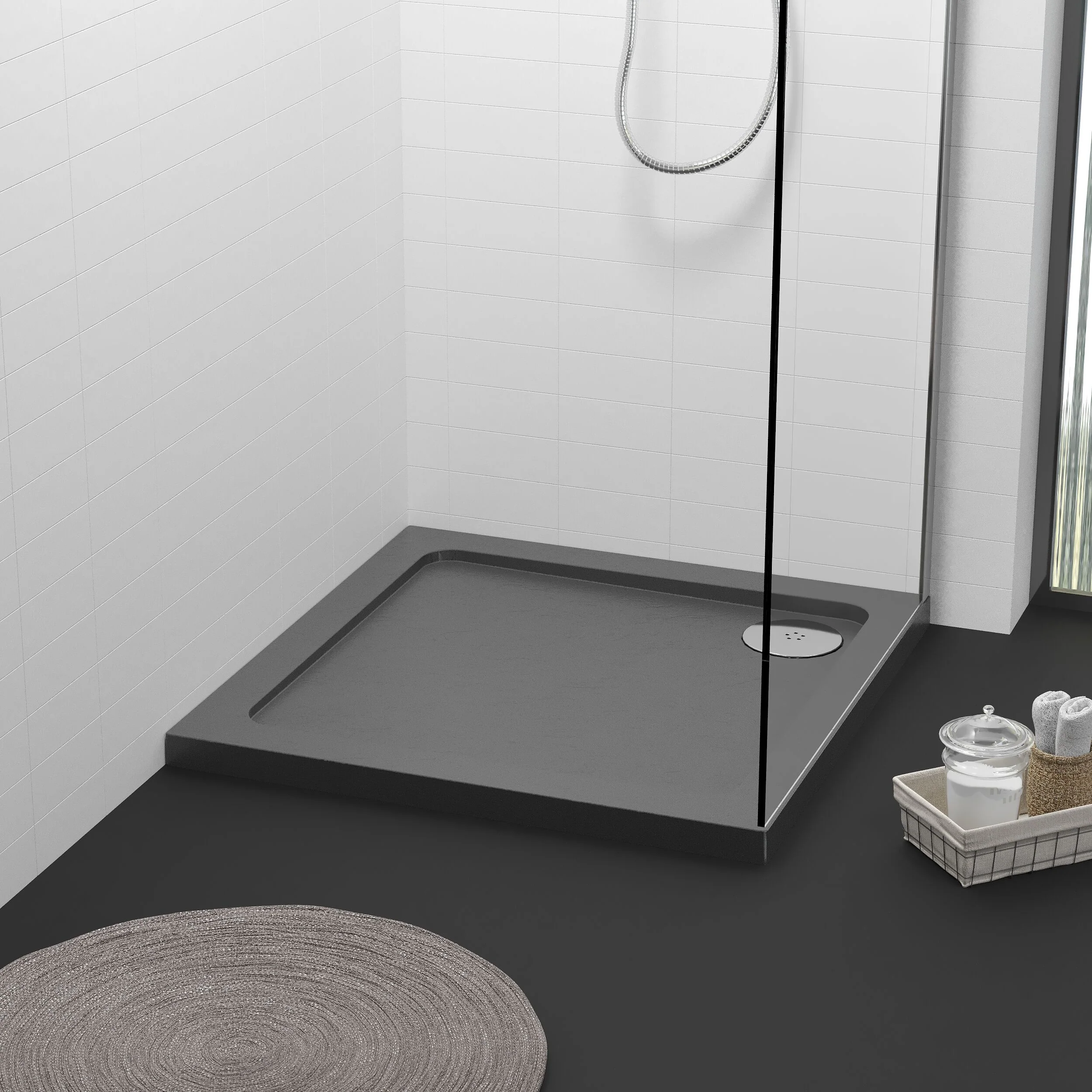 Balterley Shower Tray Modern Square, 40mm Profile - Choice of Size and Colour - Image 9