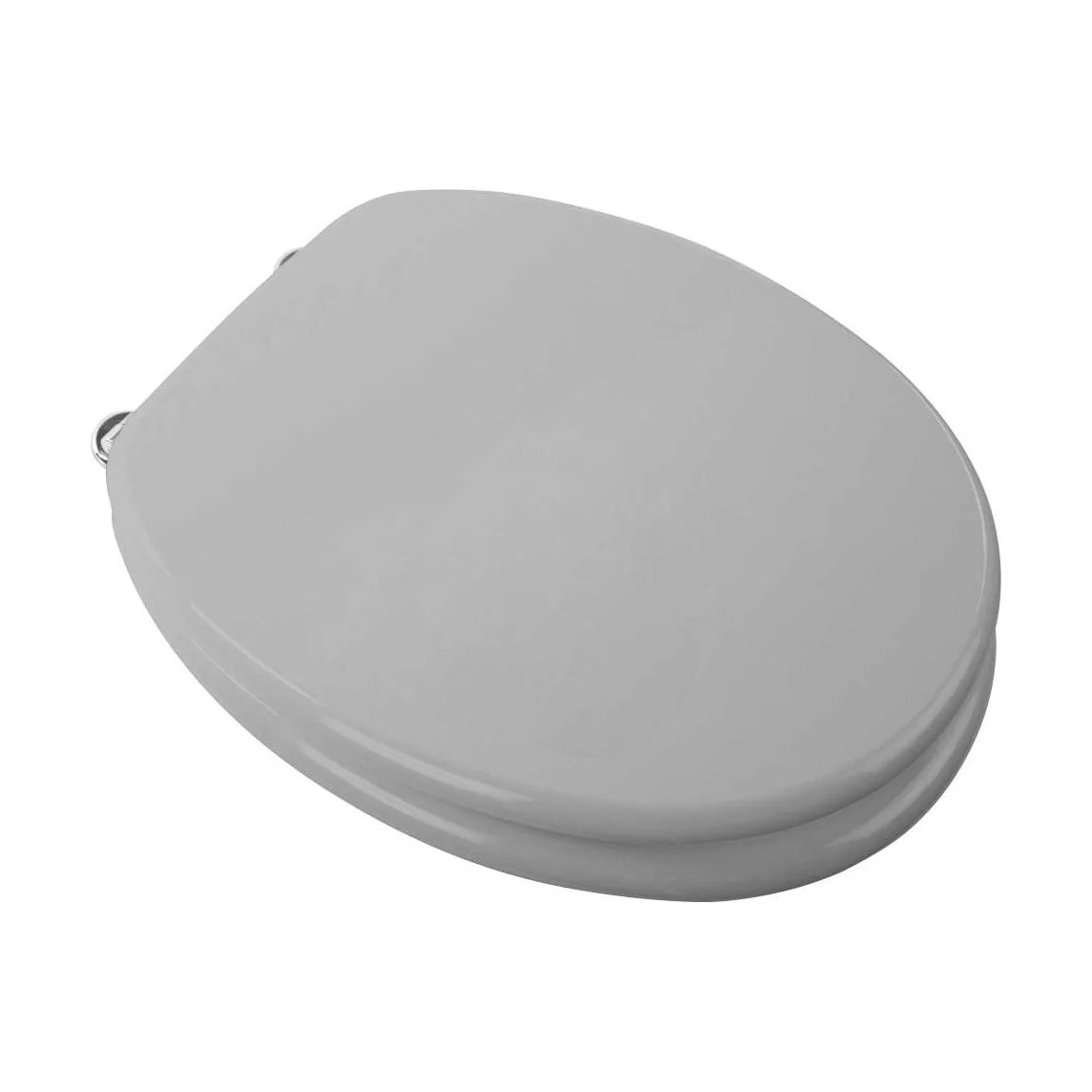 Modern Standard Toilet Seat - Silver Wood Effect, 457 x 370mm