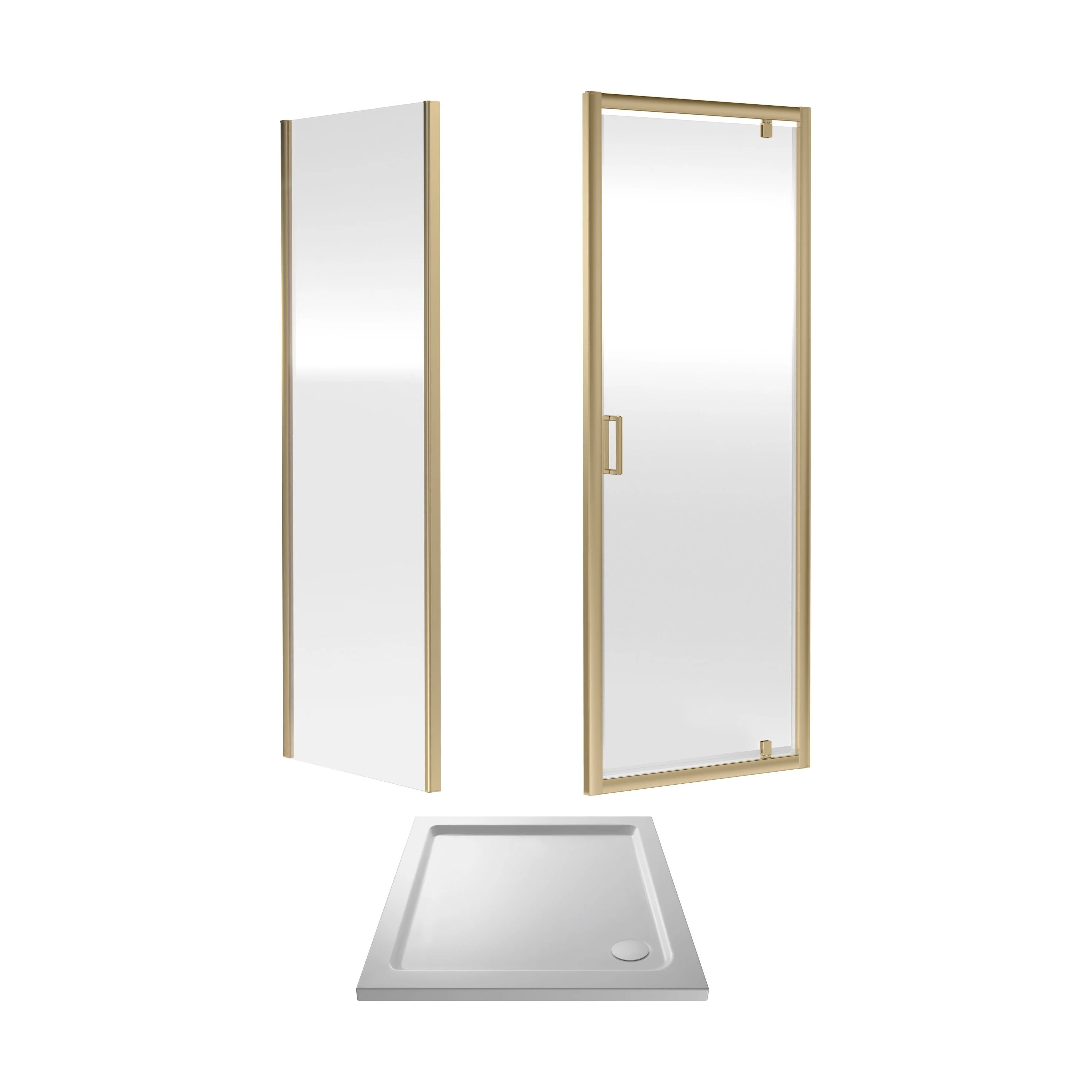 Almington Pivot Shower Door, Side Panel and Shower Tray - Choice of Size and Finish - Image 8