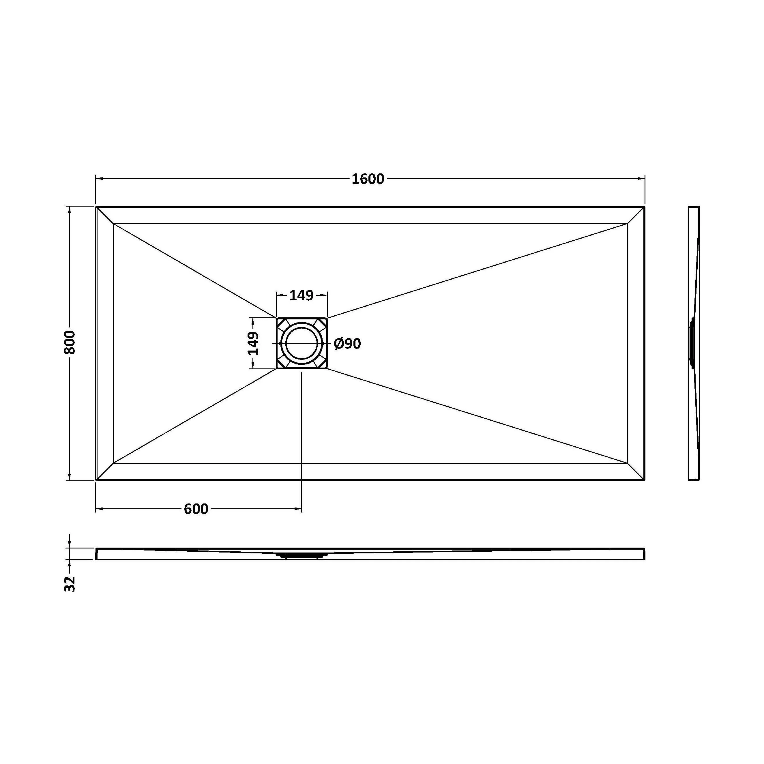 Balterley Shower Tray Premium Slimline Rectangular - Multiple Sizes and Finishes - Image 40