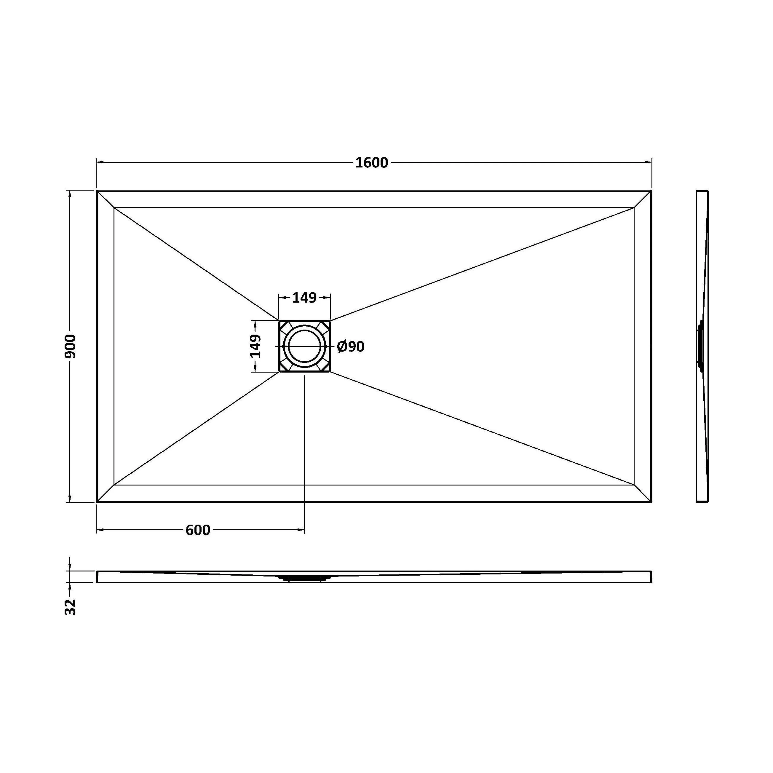 Balterley Shower Tray Premium Slimline Rectangular - Multiple Sizes and Finishes - Image 41
