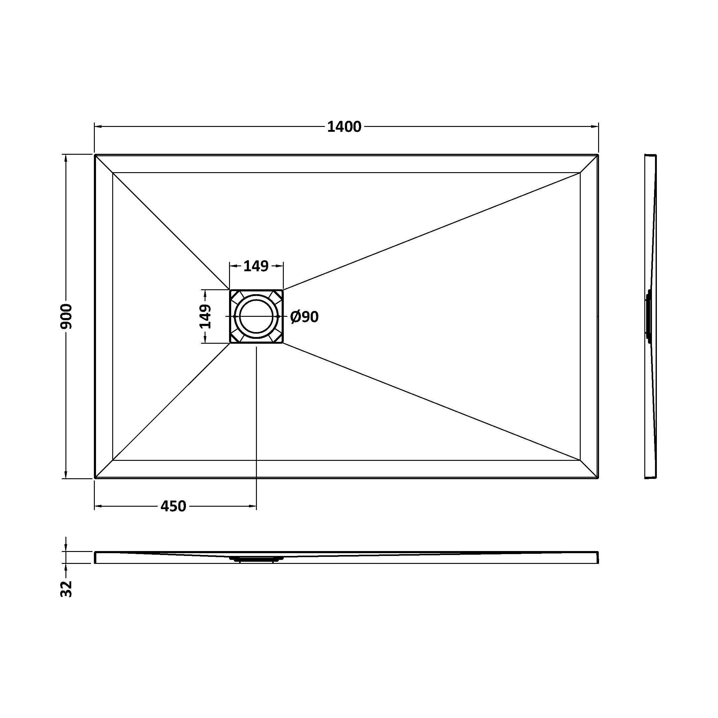Balterley Shower Tray Premium Slimline Rectangular - Multiple Sizes and Finishes - Image 47