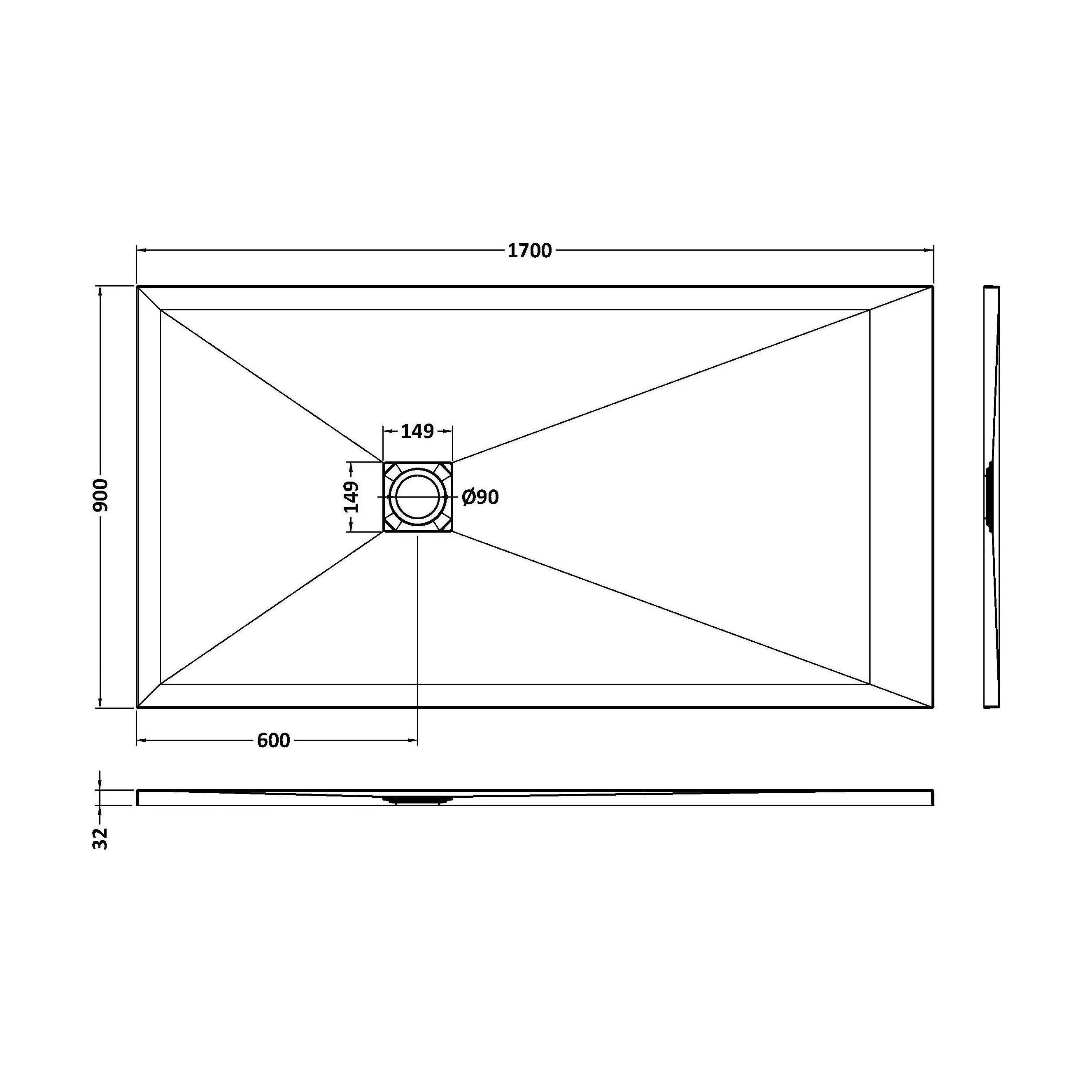 Balterley Shower Tray Premium Slimline Rectangular - Multiple Sizes and Finishes - Image 51