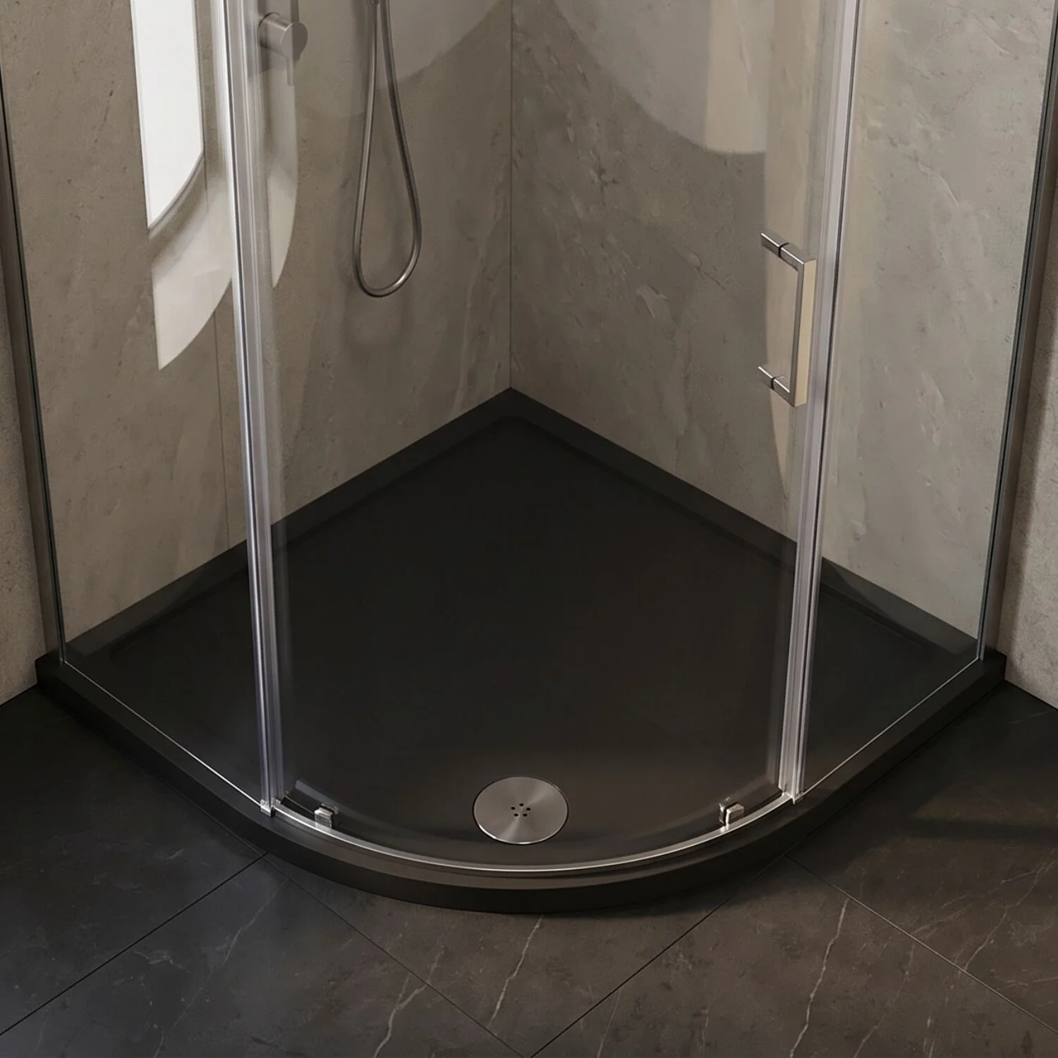 Contemporary Fast Flow Shower Tray Waste with Cover - Multiple Finishes (116x116x99mm) - Image 4