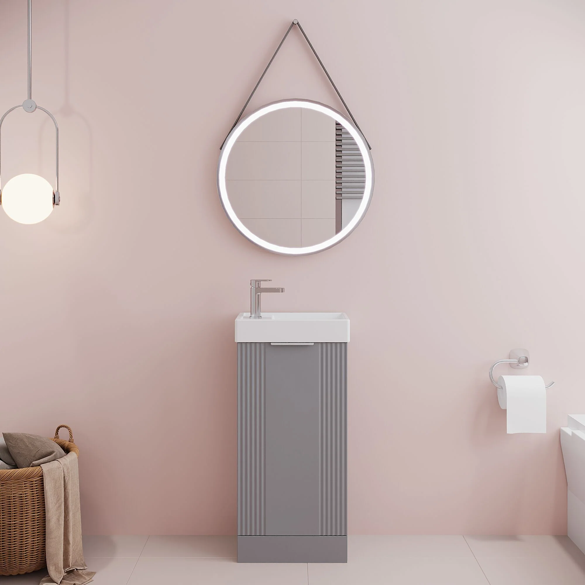 Belvide Retro Floor Standing  Bathroom Cloakroom Vanity Basin Unit - 781 x 400 x 222mm - Multiple Colours - Image 15