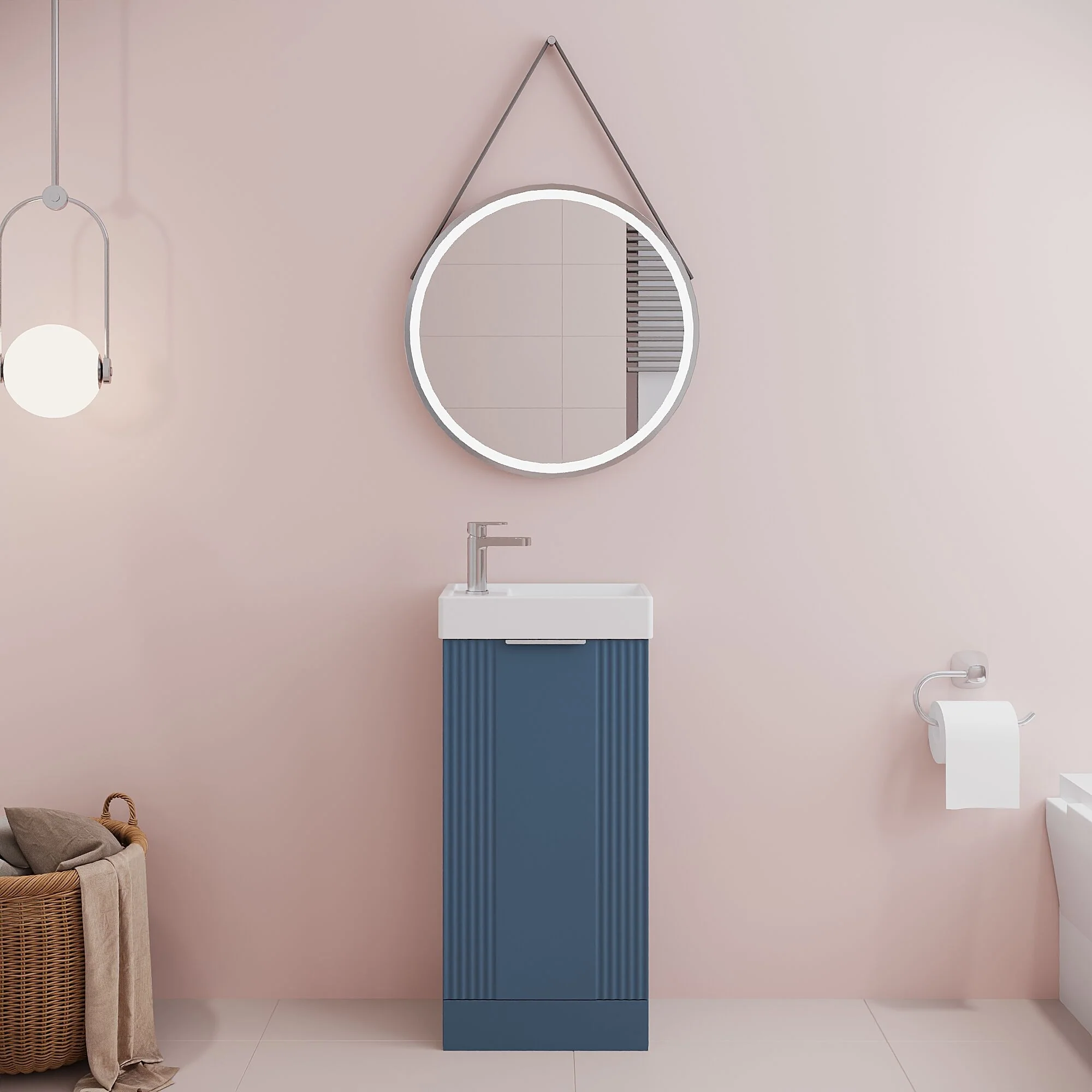 Belvide Retro Floor Standing  Bathroom Cloakroom Vanity Basin Unit - 781 x 400 x 222mm - Multiple Colours - Image 18