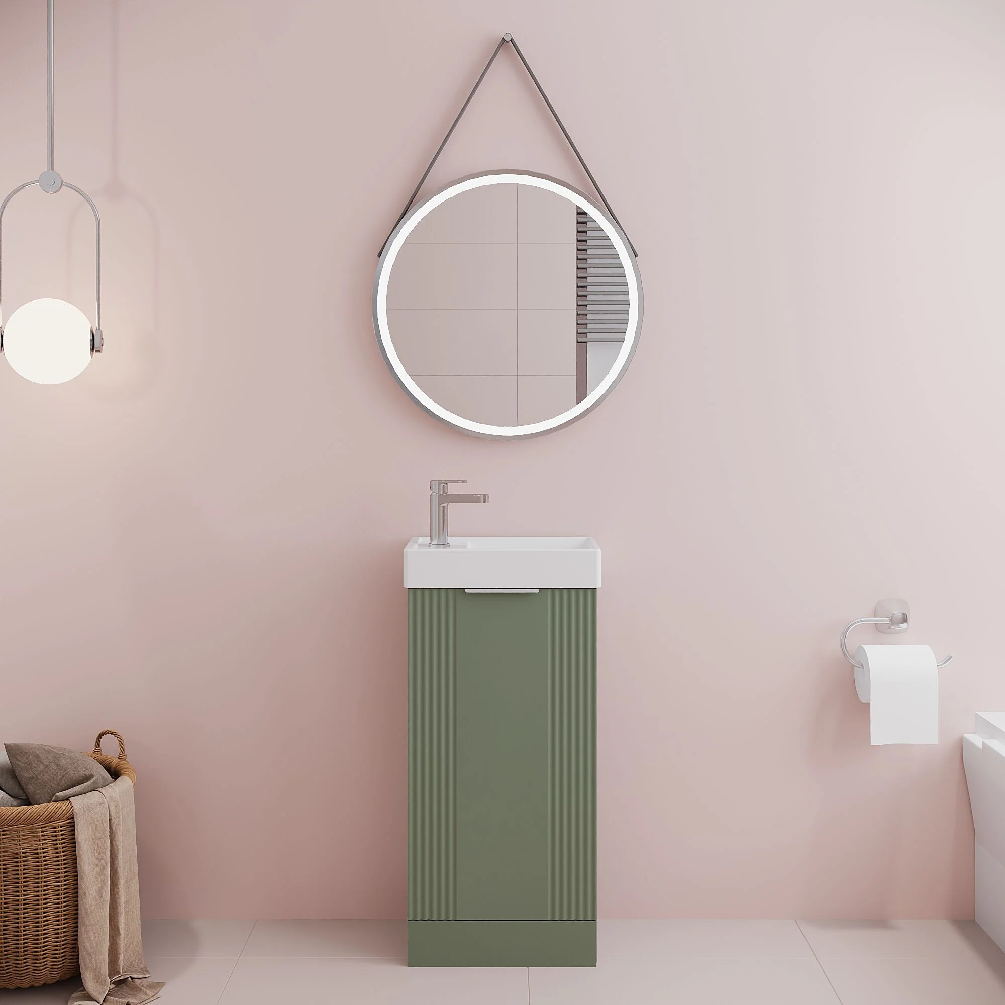 Belvide Retro Floor Standing  Bathroom Cloakroom Vanity Basin Unit - 781 x 400 x 222mm - Multiple Colours - Image 21