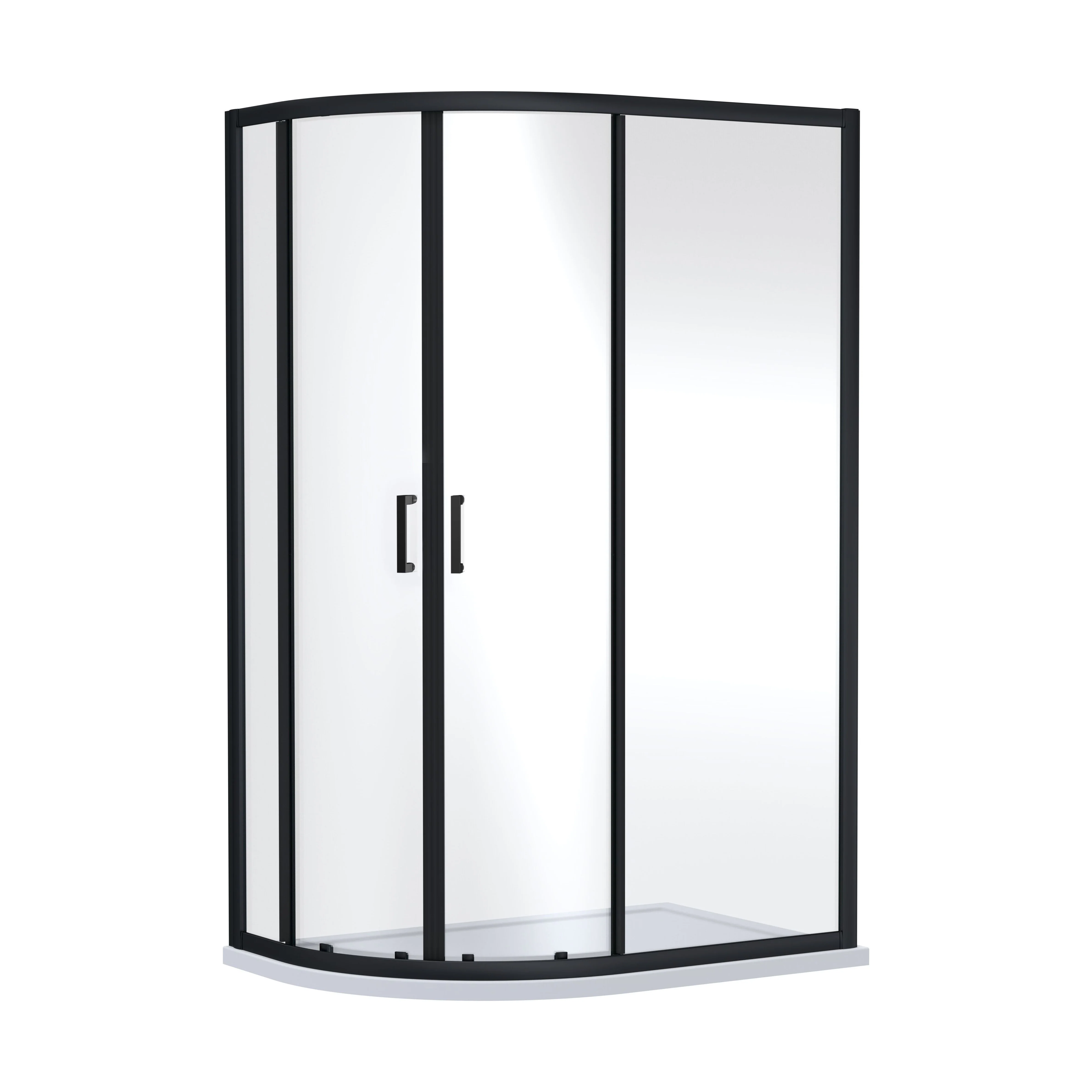 Almington 6mm Toughened Safety Glass Offset Quadrant Shower Enclosure - H: 1900mm - Choice of Profile Finish - Image 6