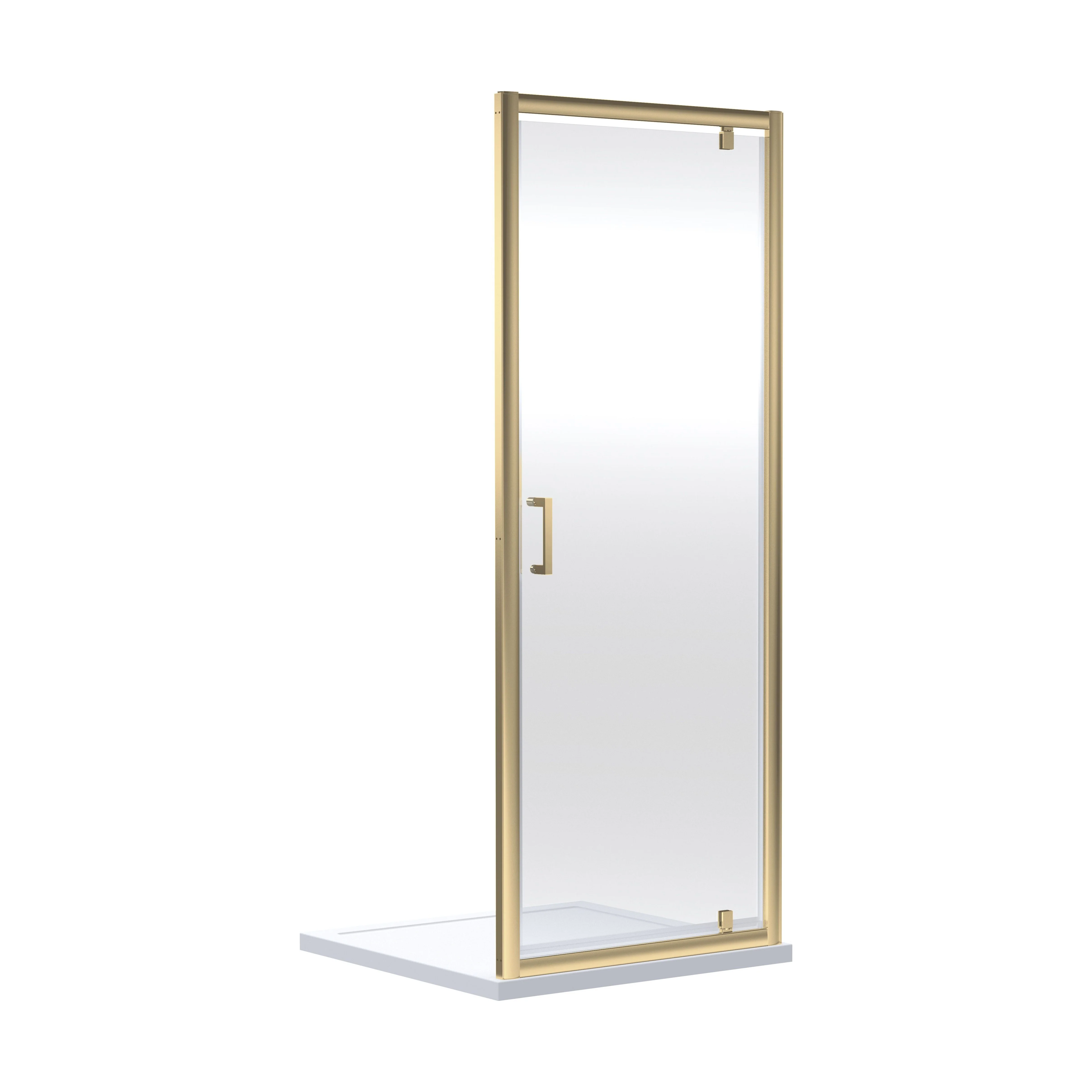 Almington 6mm Toughened Safety Glass Reversible Pivot Shower Door - H: 1900mm - Choice of Size and Profile Finish - Image 8
