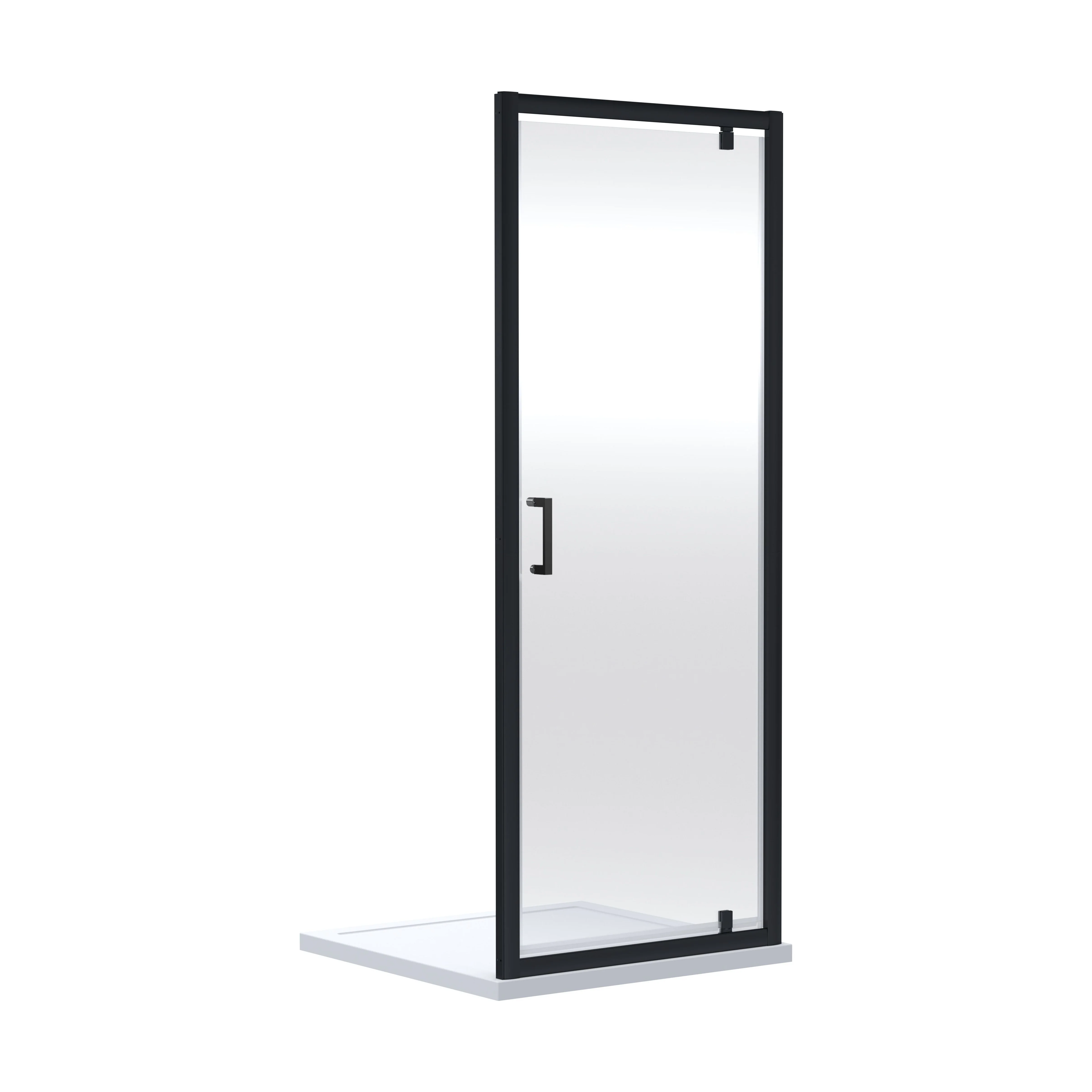 Almington 6mm Toughened Safety Glass Reversible Pivot Shower Door - H: 1900mm - Choice of Size and Profile Finish - Image 9