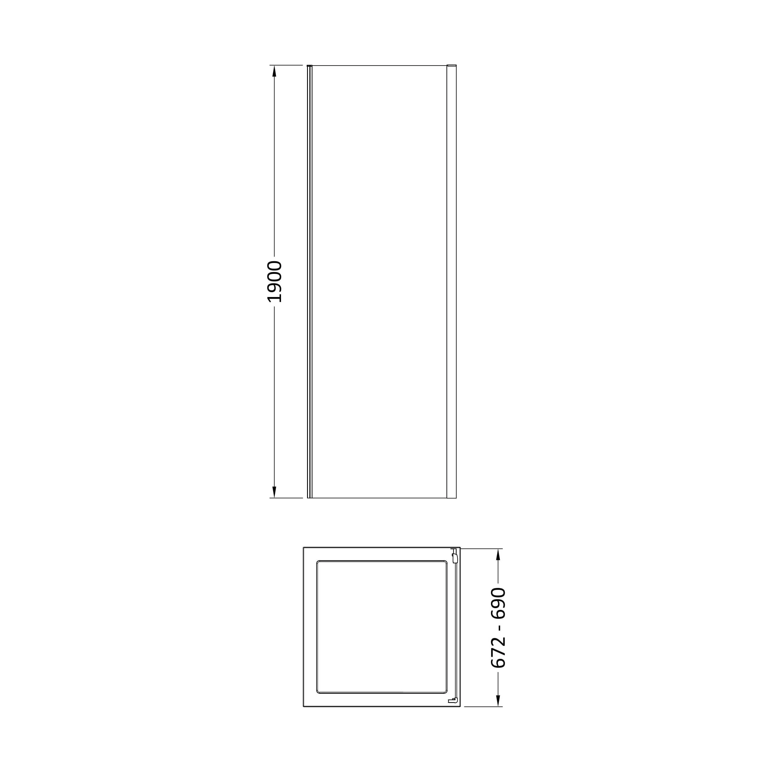 Almington 6mm Toughened Safety Glass Shower Side Panel - H: 1900mm - Choice of Size and Finish - Image 15