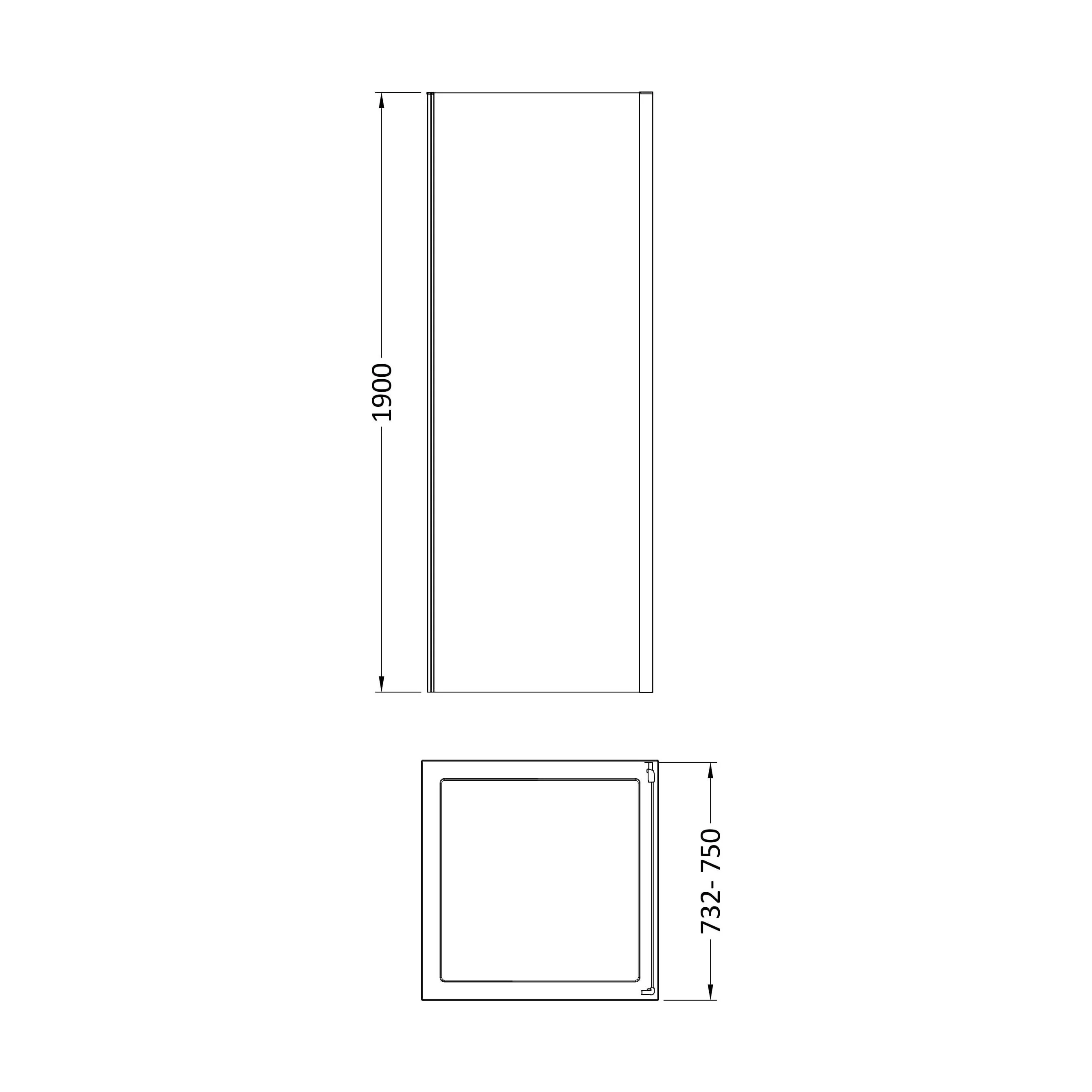 Almington 6mm Toughened Safety Glass Shower Side Panel - H: 1900mm - Choice of Size and Finish - Image 18