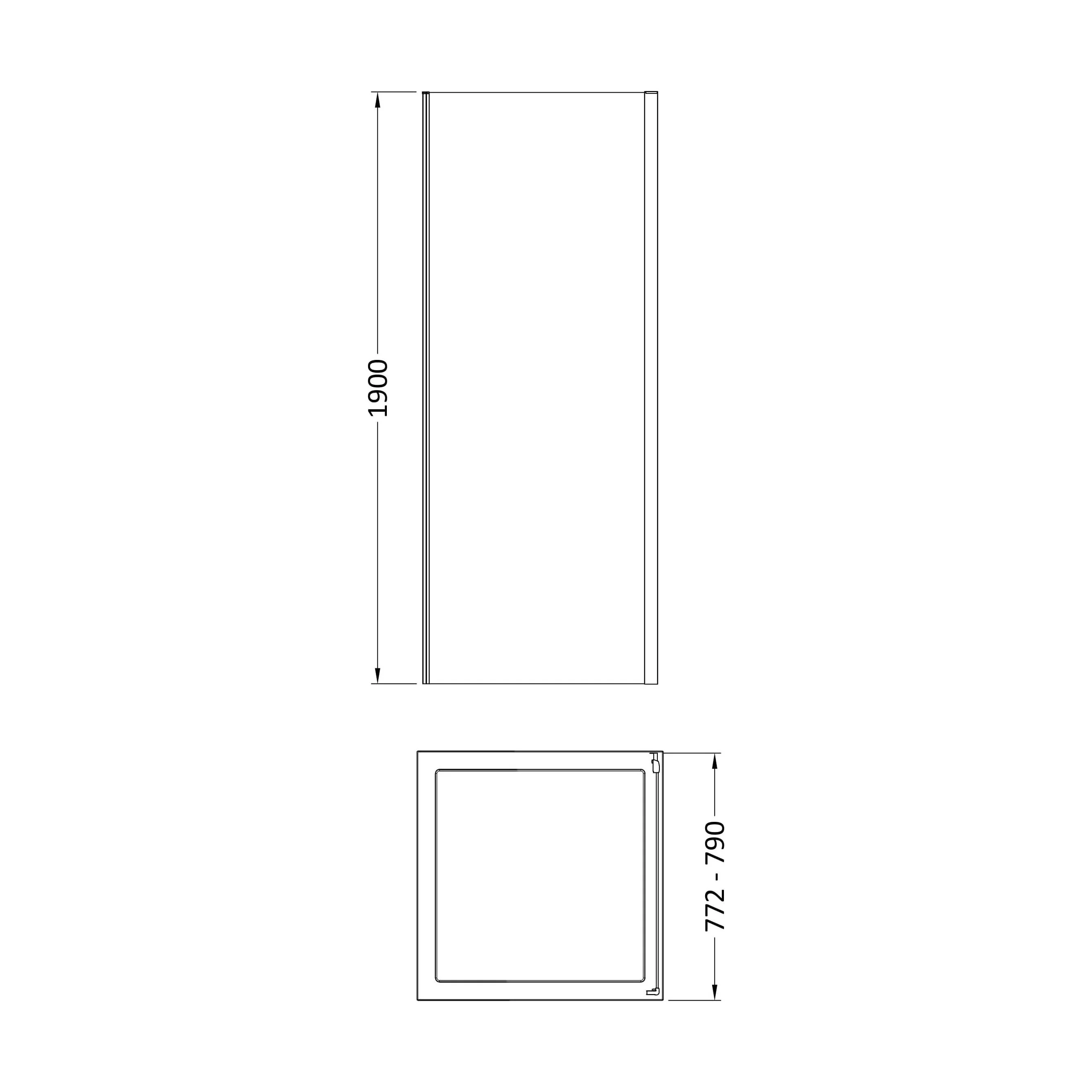 Almington 6mm Toughened Safety Glass Shower Side Panel - H: 1900mm - Choice of Size and Finish - Image 20