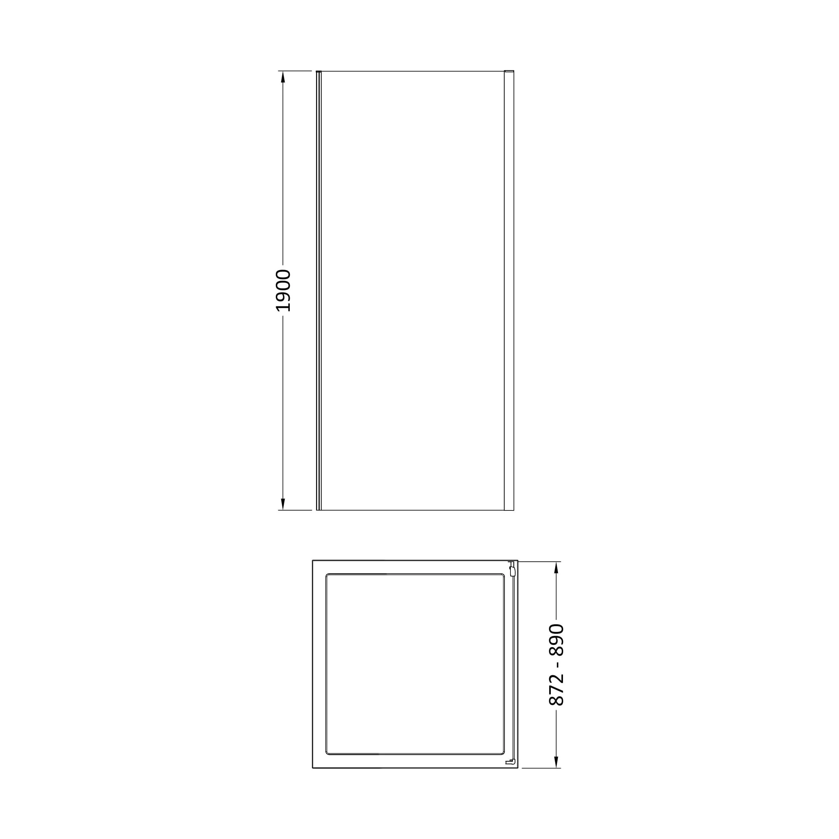 Almington 6mm Toughened Safety Glass Shower Side Panel - H: 1900mm - Choice of Size and Finish - Image 23