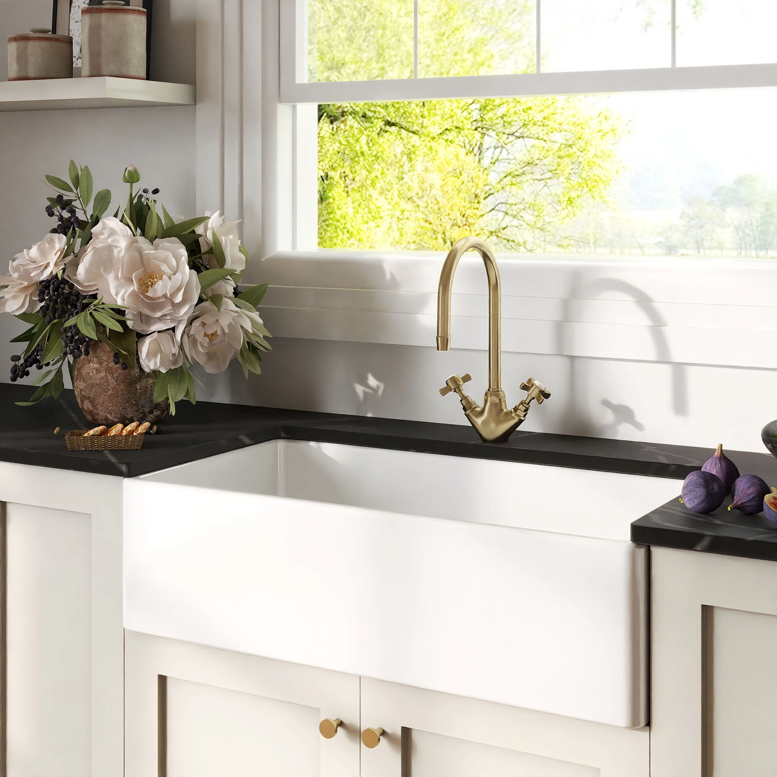 Single Bowl Fireclay Ceramic Belfast Kitchen Sink - Multiple Sizes Available - Image 12