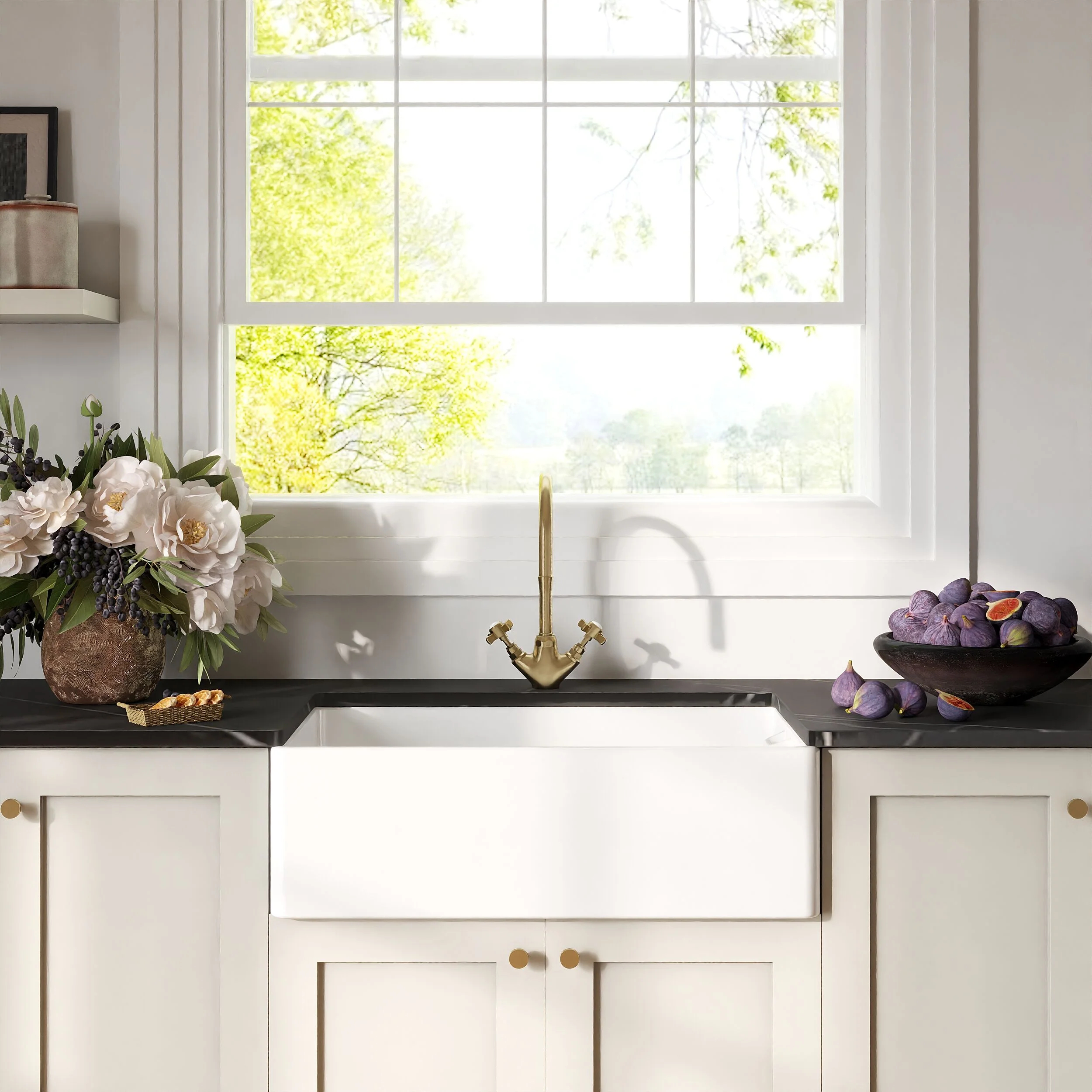 Single Bowl Fireclay Ceramic Belfast Kitchen Sink - Multiple Sizes Available - Image 5