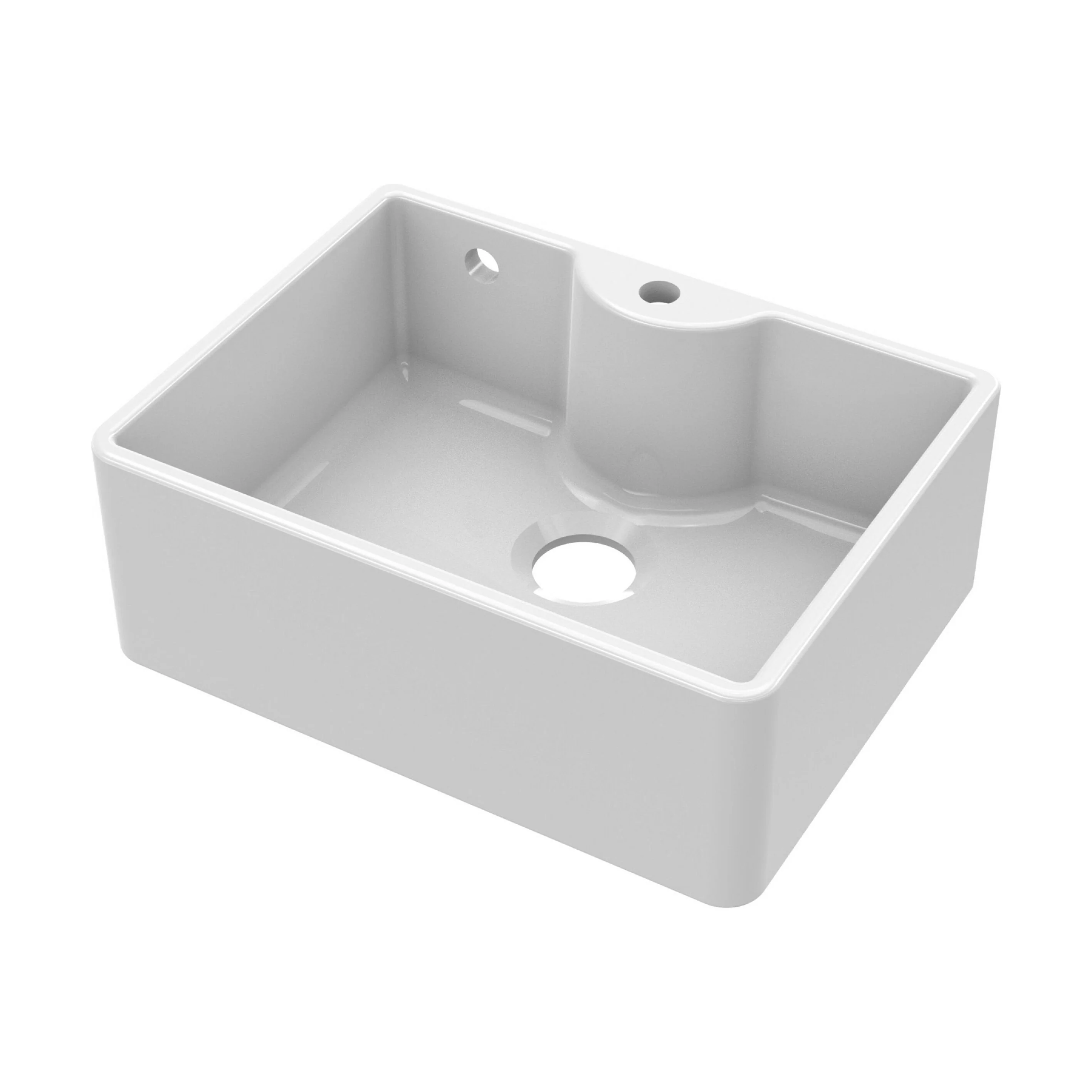 Single Bowl Fireclay Ceramic Butler Kitchen Sink - Variety of Sizes and Features Available - Image 23