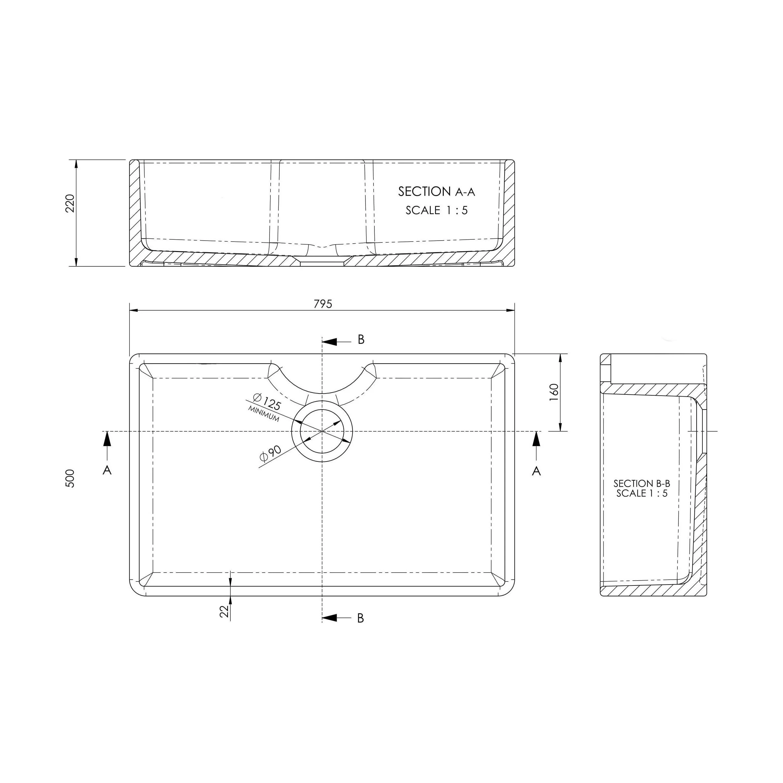 Single Bowl Fireclay Ceramic Butler Kitchen Sink - Variety of Sizes and Features Available - Image 29