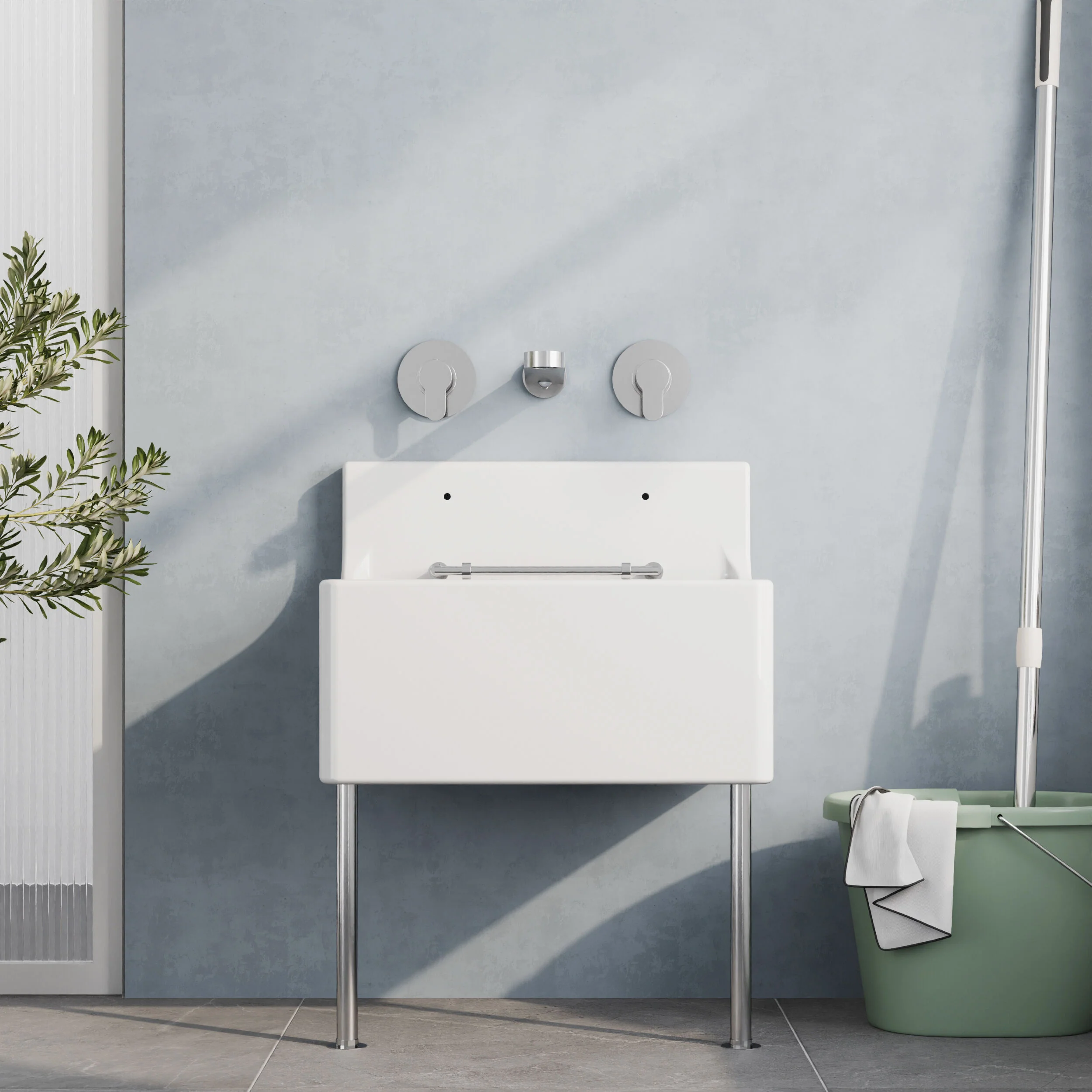 Single Bowl  Fireclay Ceramic Cleaner Sink w.Grid - Multiple Sizes and Accessories - Image 16