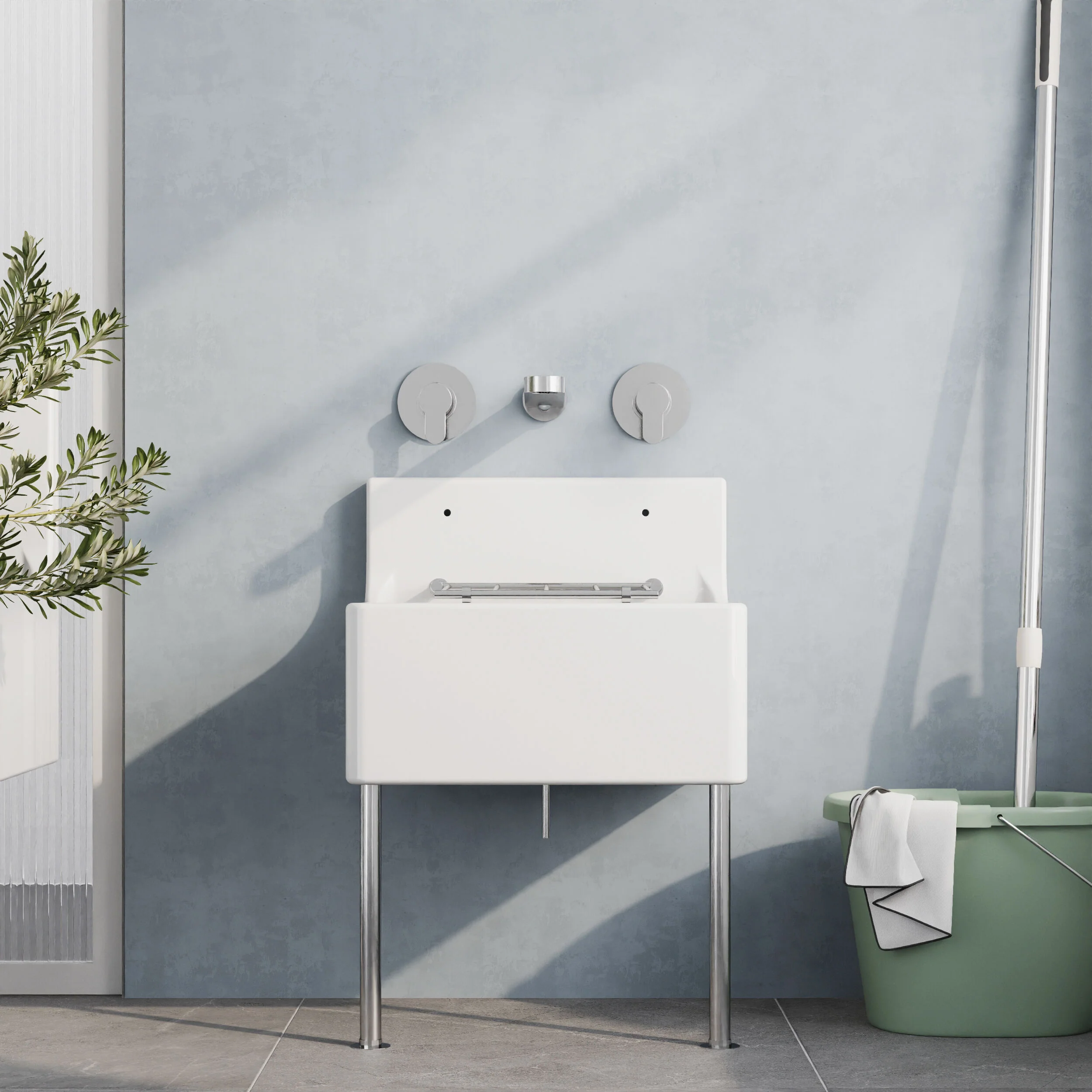 Single Bowl  Fireclay Ceramic Cleaner Sink w.Grid - Multiple Sizes and Accessories - Image 19