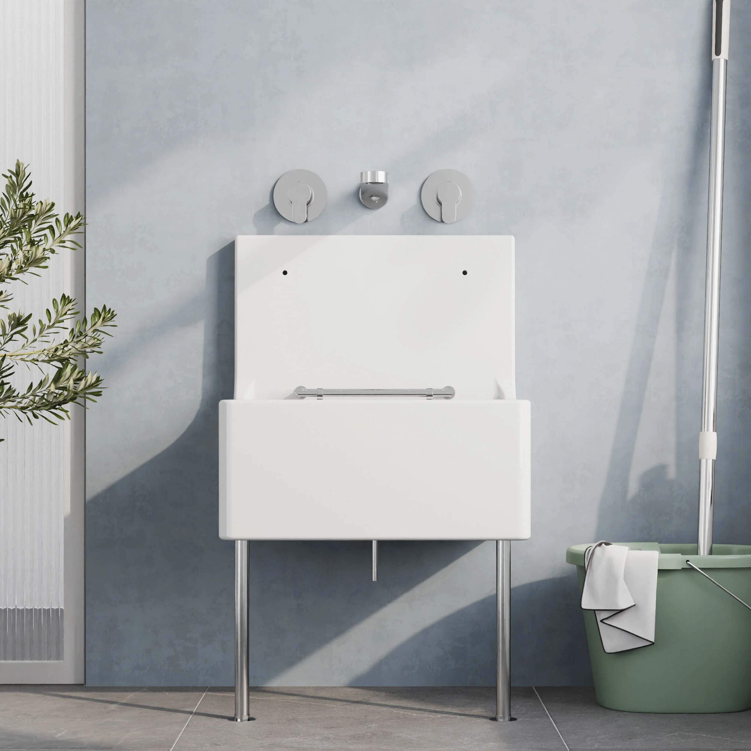 Single Bowl  Fireclay Ceramic Cleaner Sink w.Grid - Multiple Sizes and Accessories - Image 21