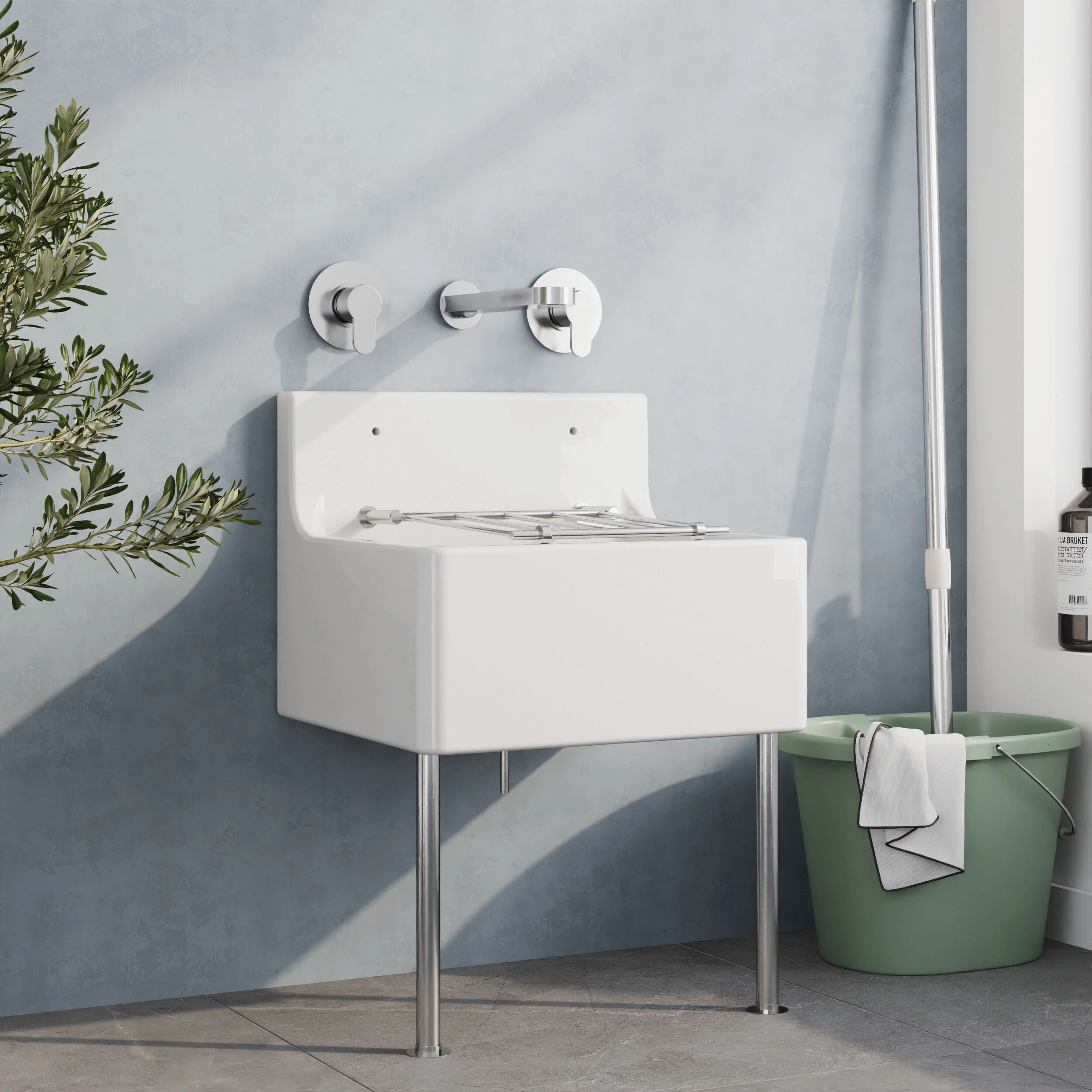 Single Bowl  Fireclay Ceramic Cleaner Sink w.Grid - Multiple Sizes and Accessories - Image 43