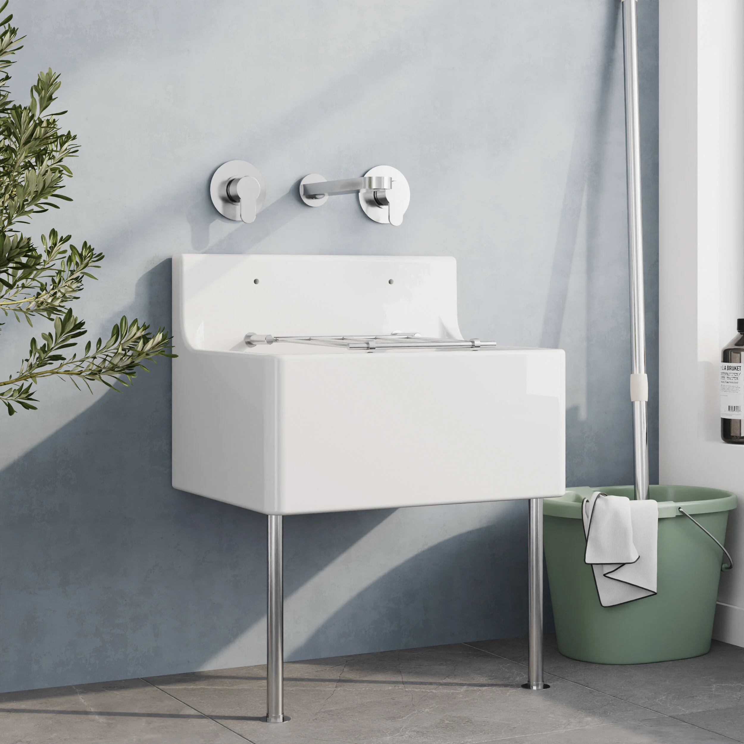 Single Bowl  Fireclay Ceramic Cleaner Sink w.Grid - Multiple Sizes and Accessories - Image 44