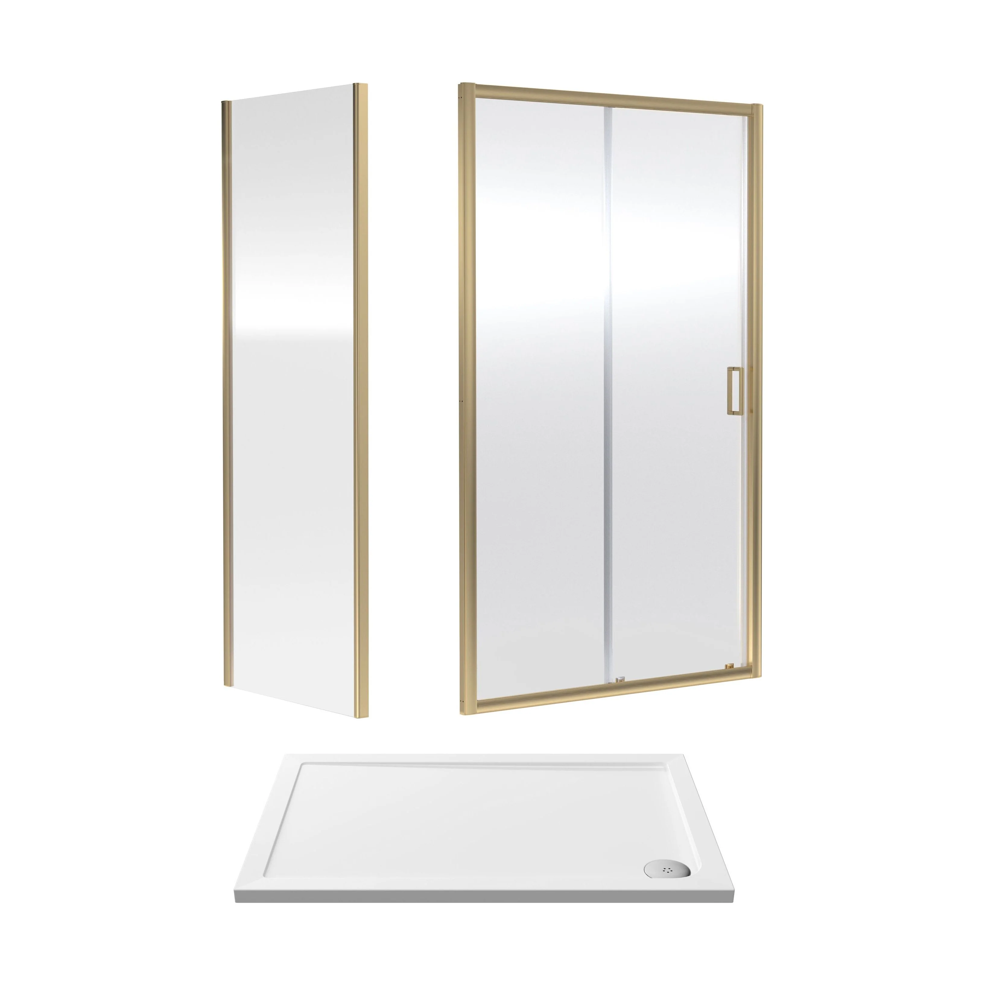 Almington Sliding Shower Door, Side Panel and Shower Tray - Choice of Size and Finish - Image 20