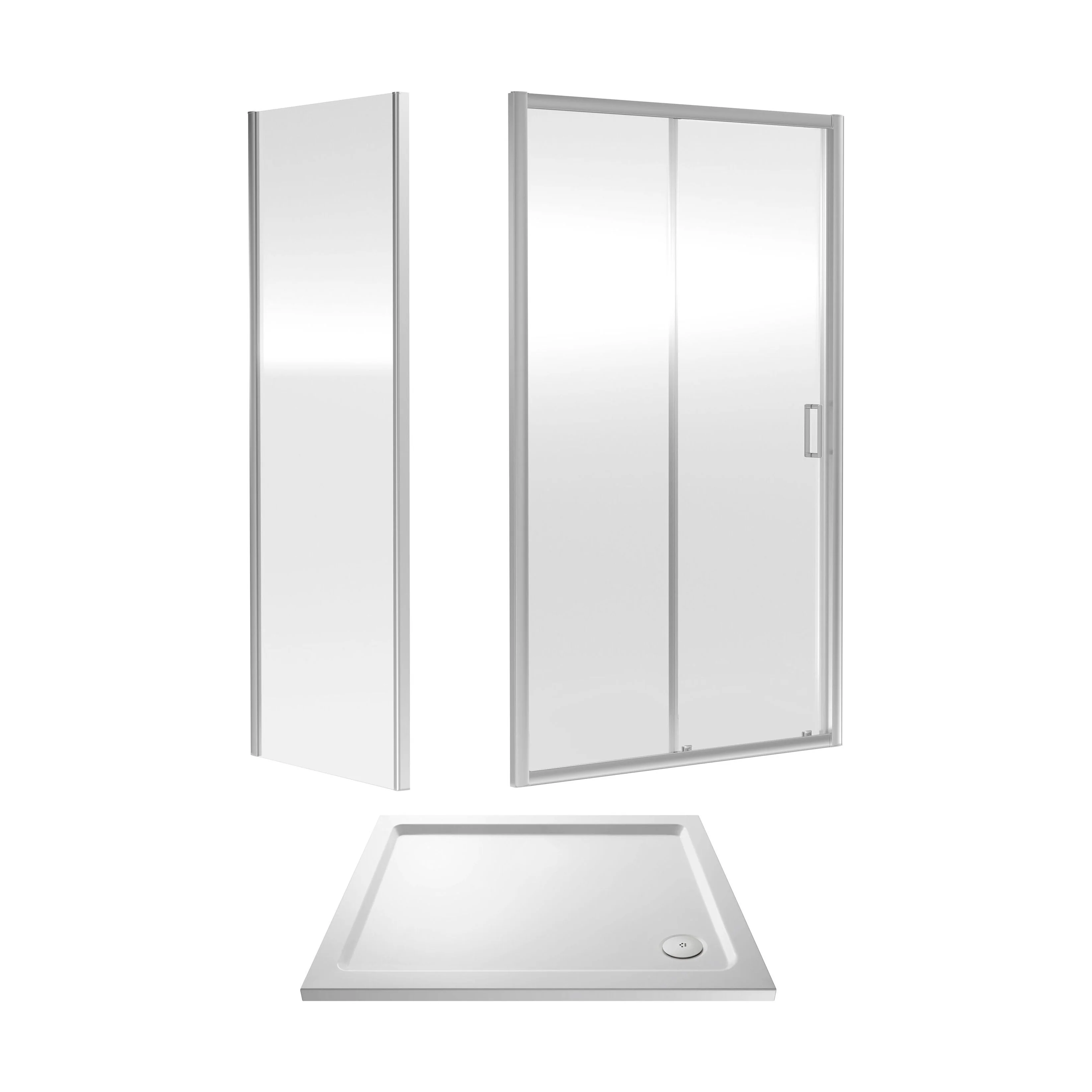 Almington Sliding Shower Door, Side Panel and Shower Tray - Choice of Size and Finish - Image 22