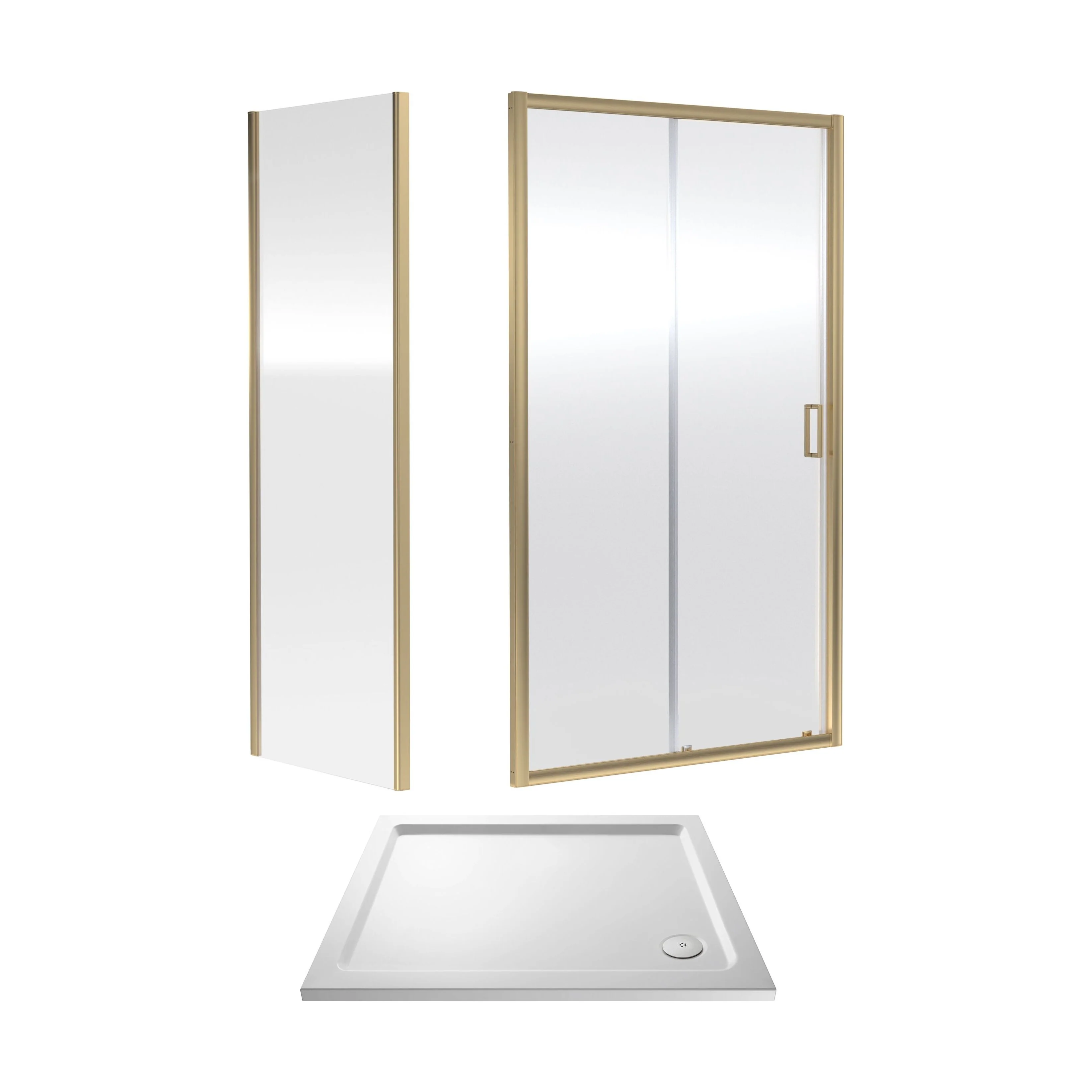 Almington Sliding Shower Door, Side Panel and Shower Tray - Choice of Size and Finish - Image 8