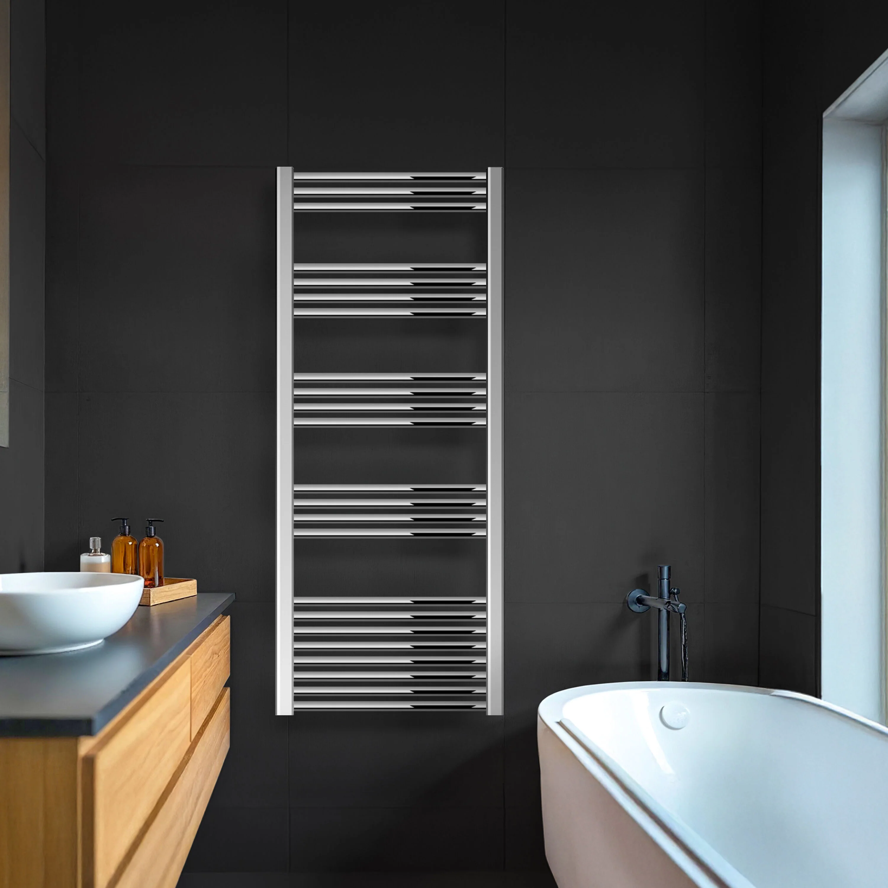 Yarnfield Straight Heated Heated Towel Rail Radiator, 600mm - Choice of Size and Colour - Image 28