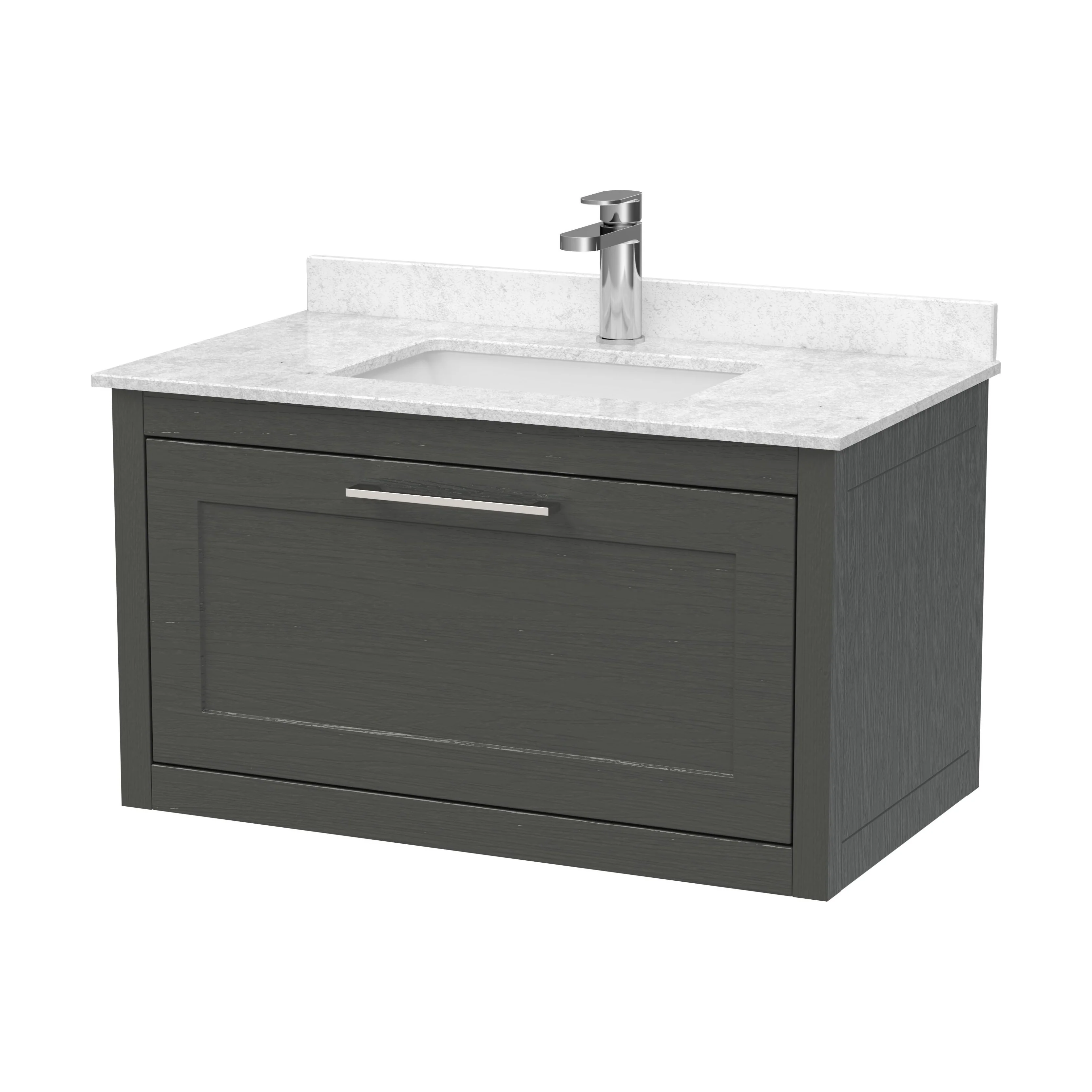 Blithbury Traditional Bathroom Wall Hung Vanity Unit and Marble Worktop Basin - Choice of Size and Colour - Image 18